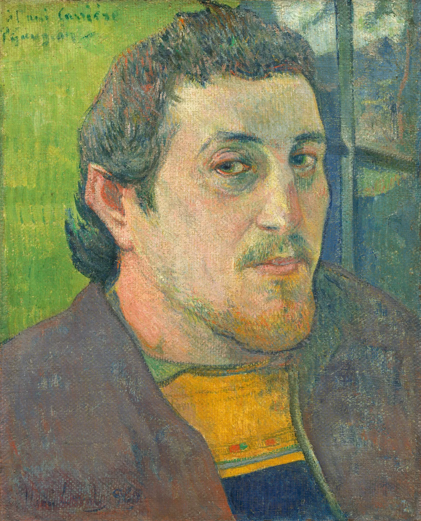 Autorretrato dedicado a Carrière, de Paul Gauguin