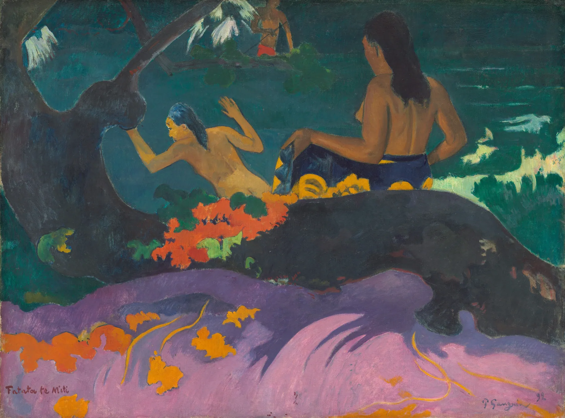 Fatata te Miti (Junto al mar), de Paul Gauguin