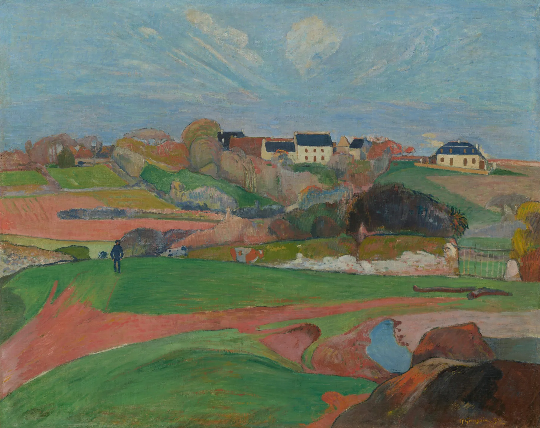 Paisaje en Le Pouldu, de Paul Gauguin