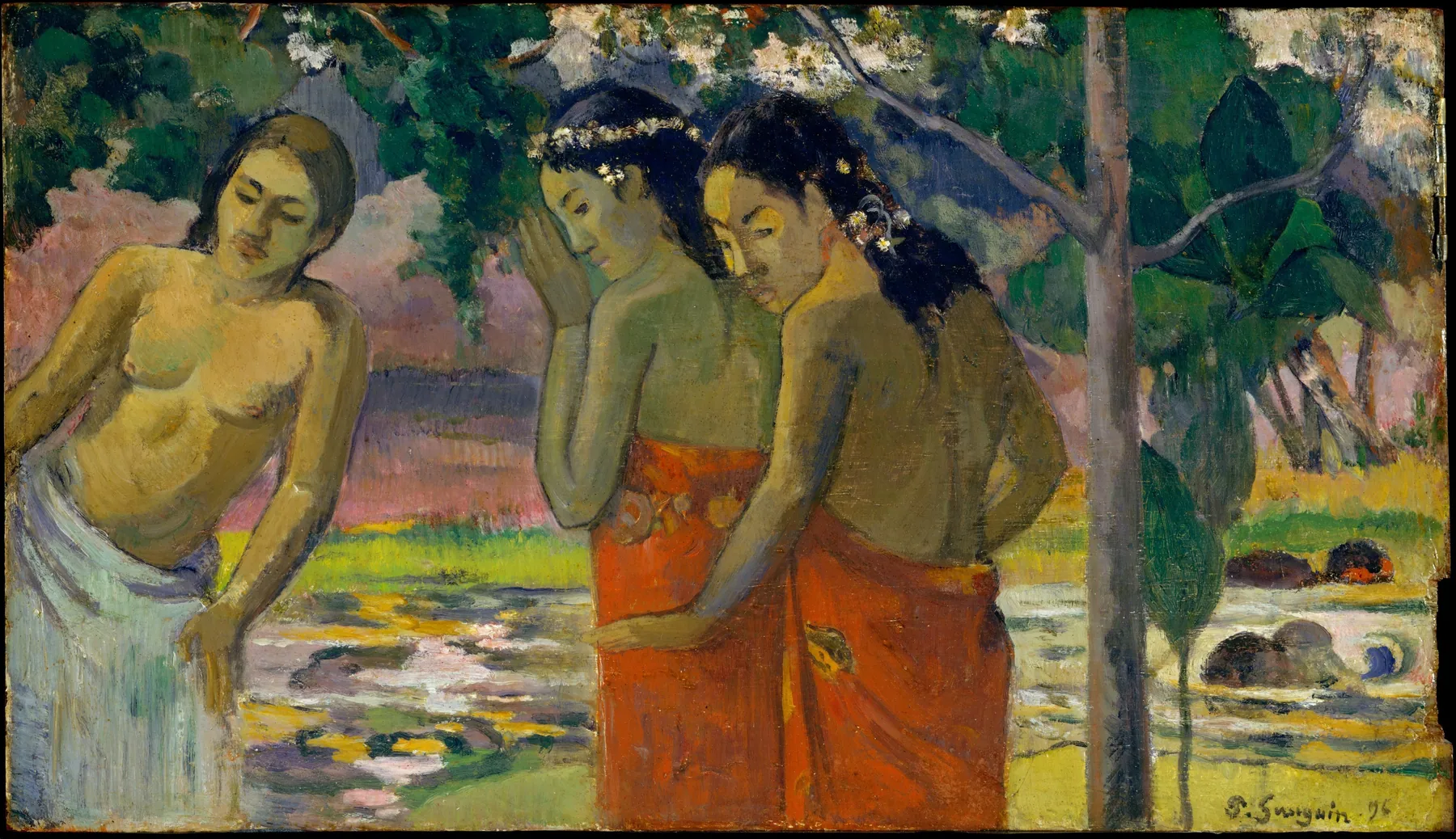 Tres mujeres tahitianas, de Paul Gauguin