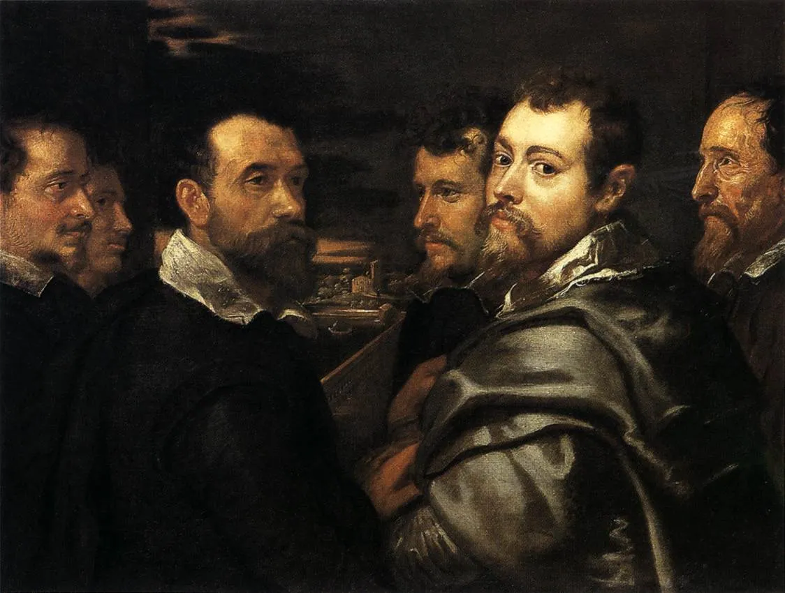 Autorretrato en un círculo de amigos, de Peter Paul Rubens