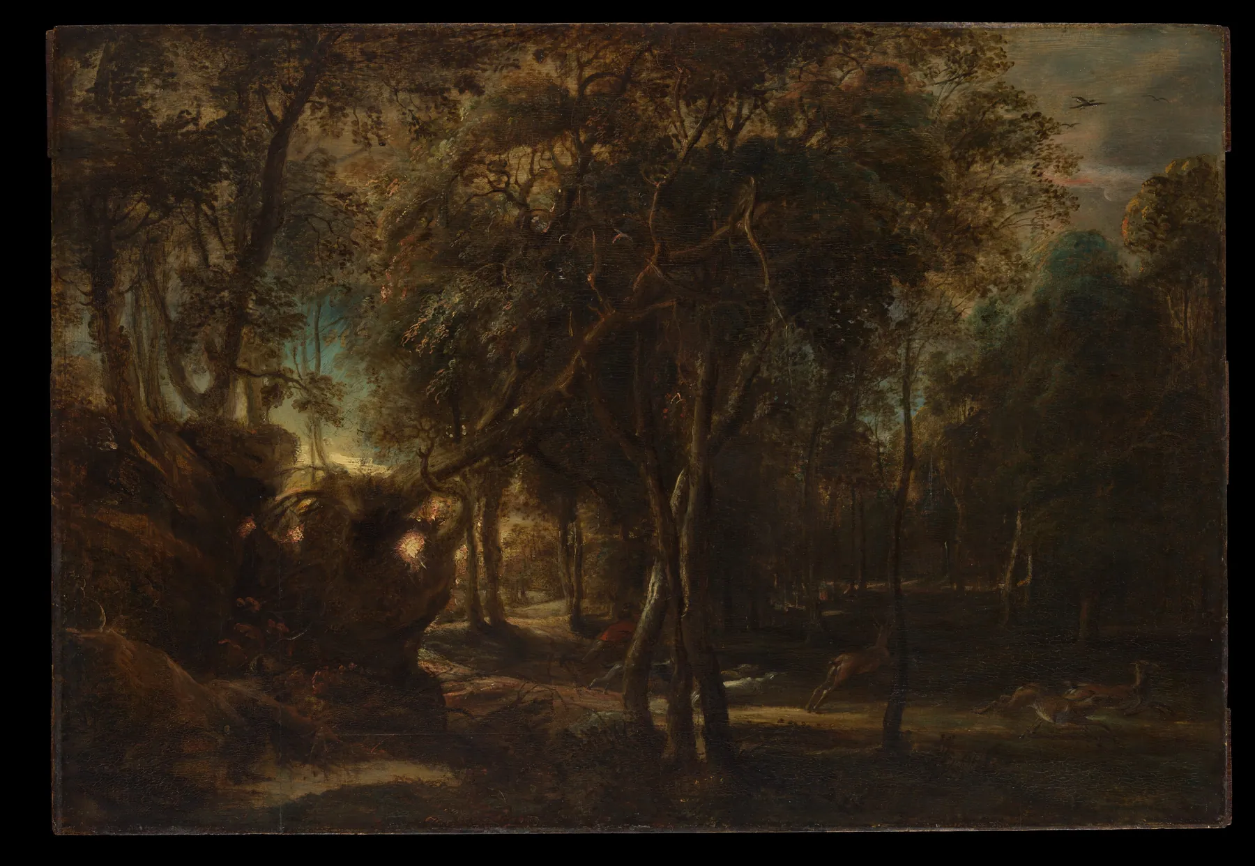 Bosque al amanecer con cacería de ciervos, de Peter Paul Rubens