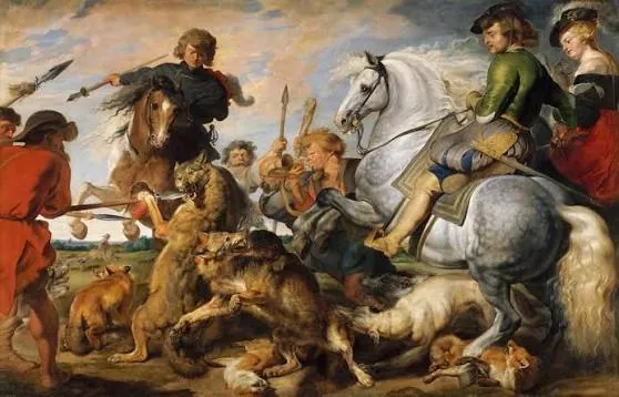 Caza del lobo y del zorro, de Peter Paul Rubens
