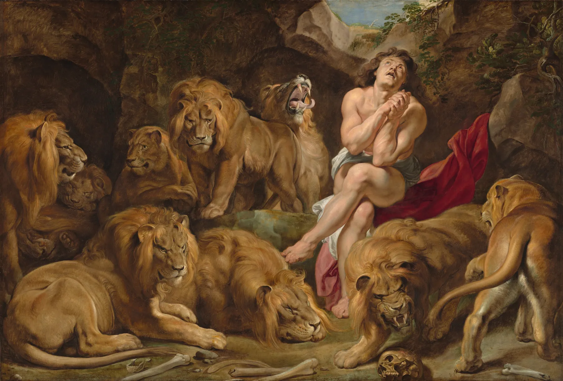 Daniel en el foso de los leones, de Peter Paul Rubens