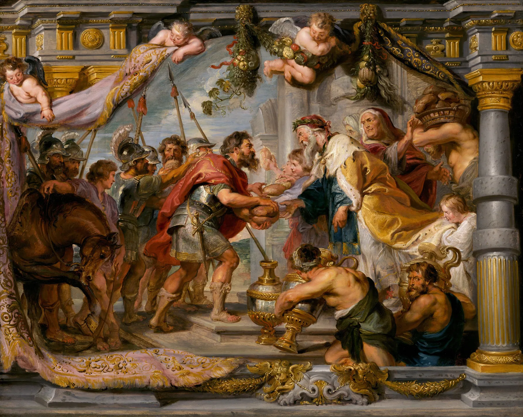 El encuentro de Abraham y Melquisedec, de Peter Paul Rubens