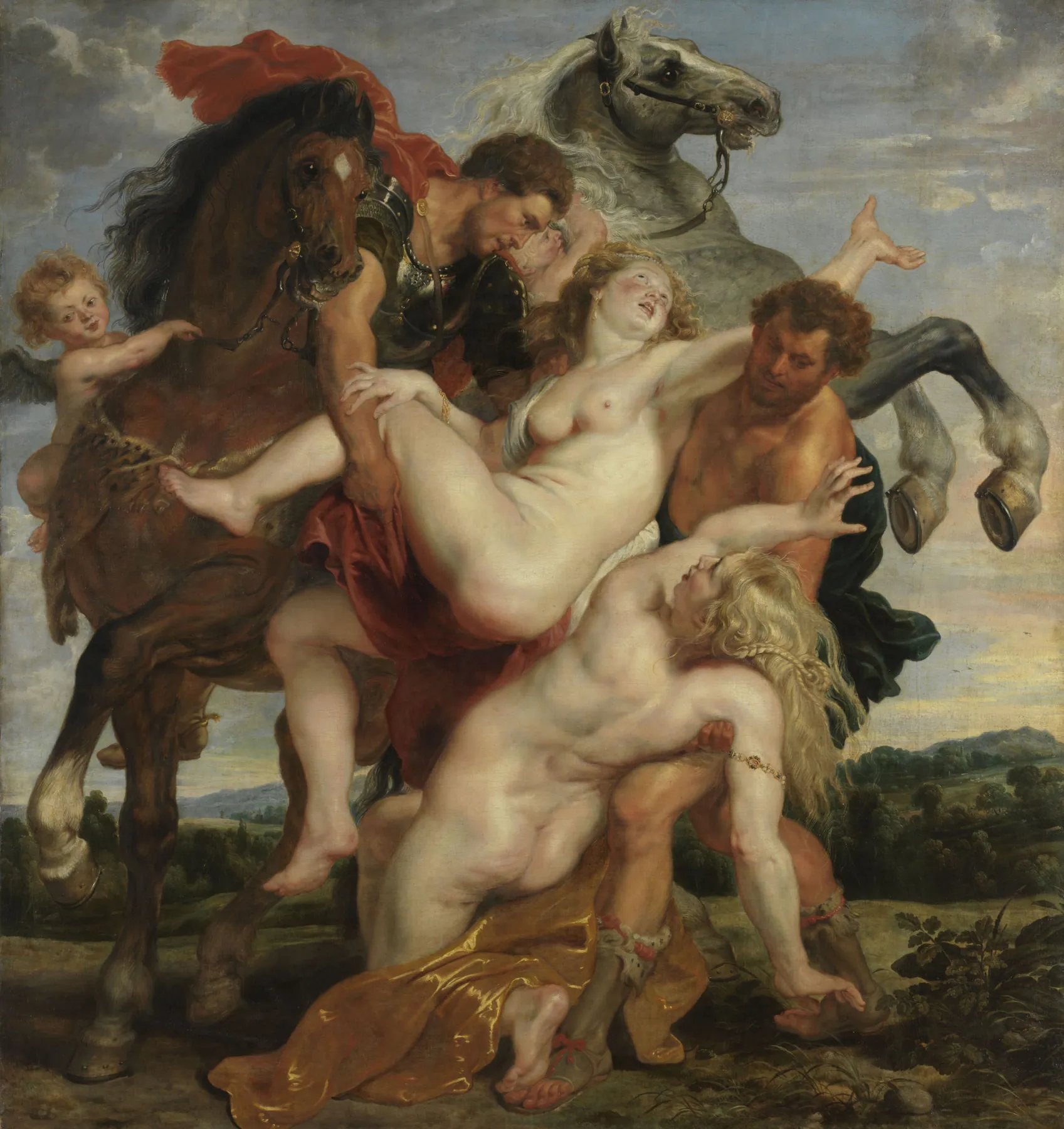 El rapto de las hijas de Leucipo, de Peter Paul Rubens
