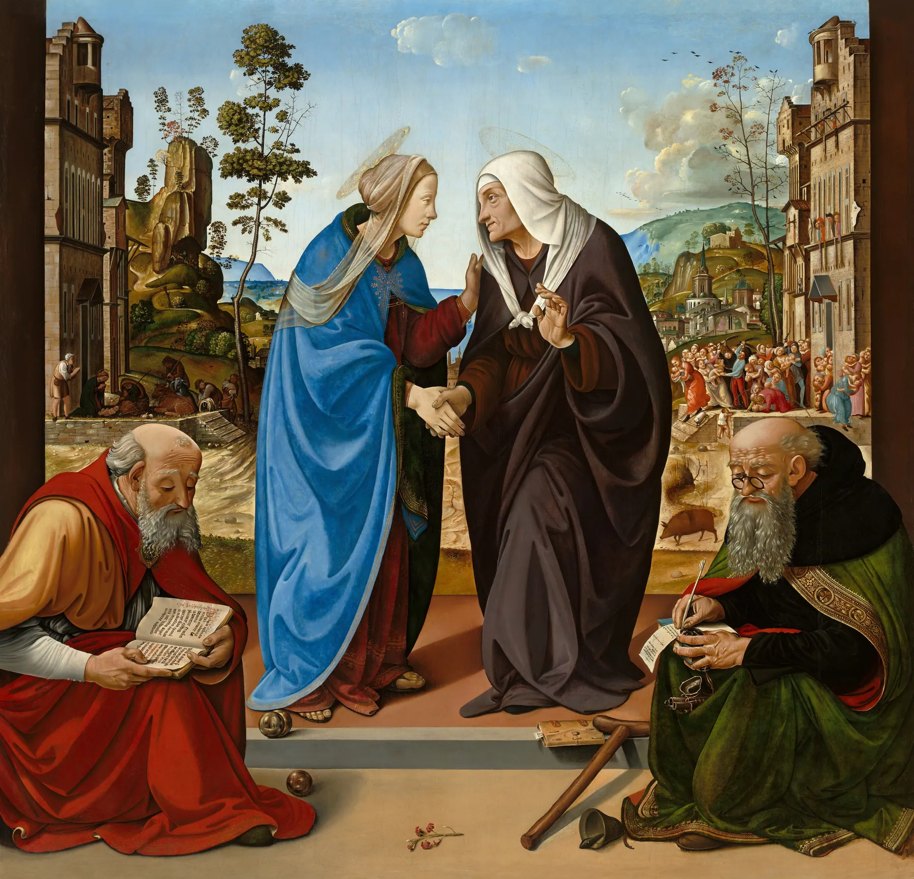 La Visitación con San Nicolás y San Antonio Abad, de Piero di Cosimo