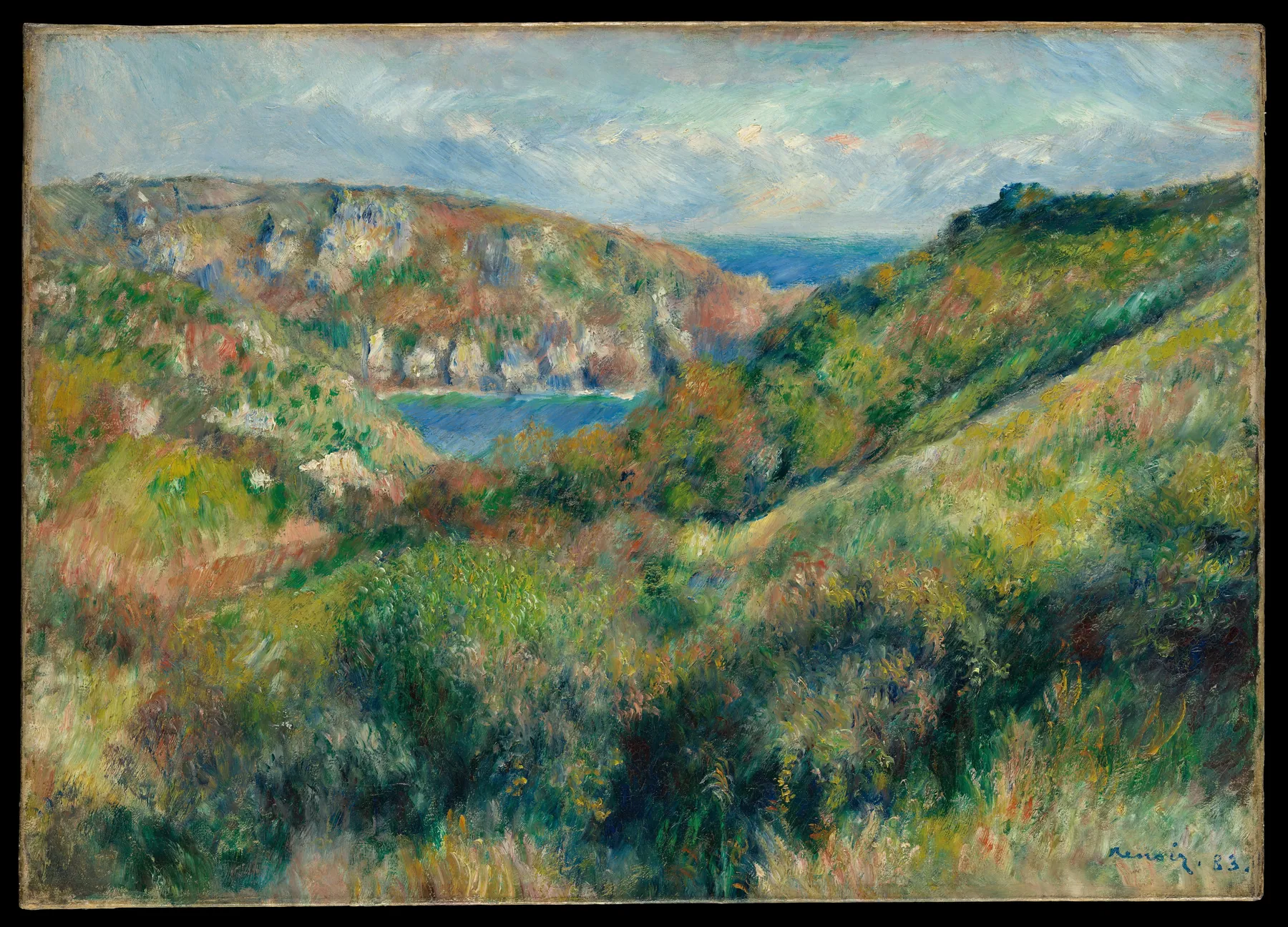 Colinas alrededor de la bahía de Moulin Huet, Guernsey, de Pierre-Auguste Renoir