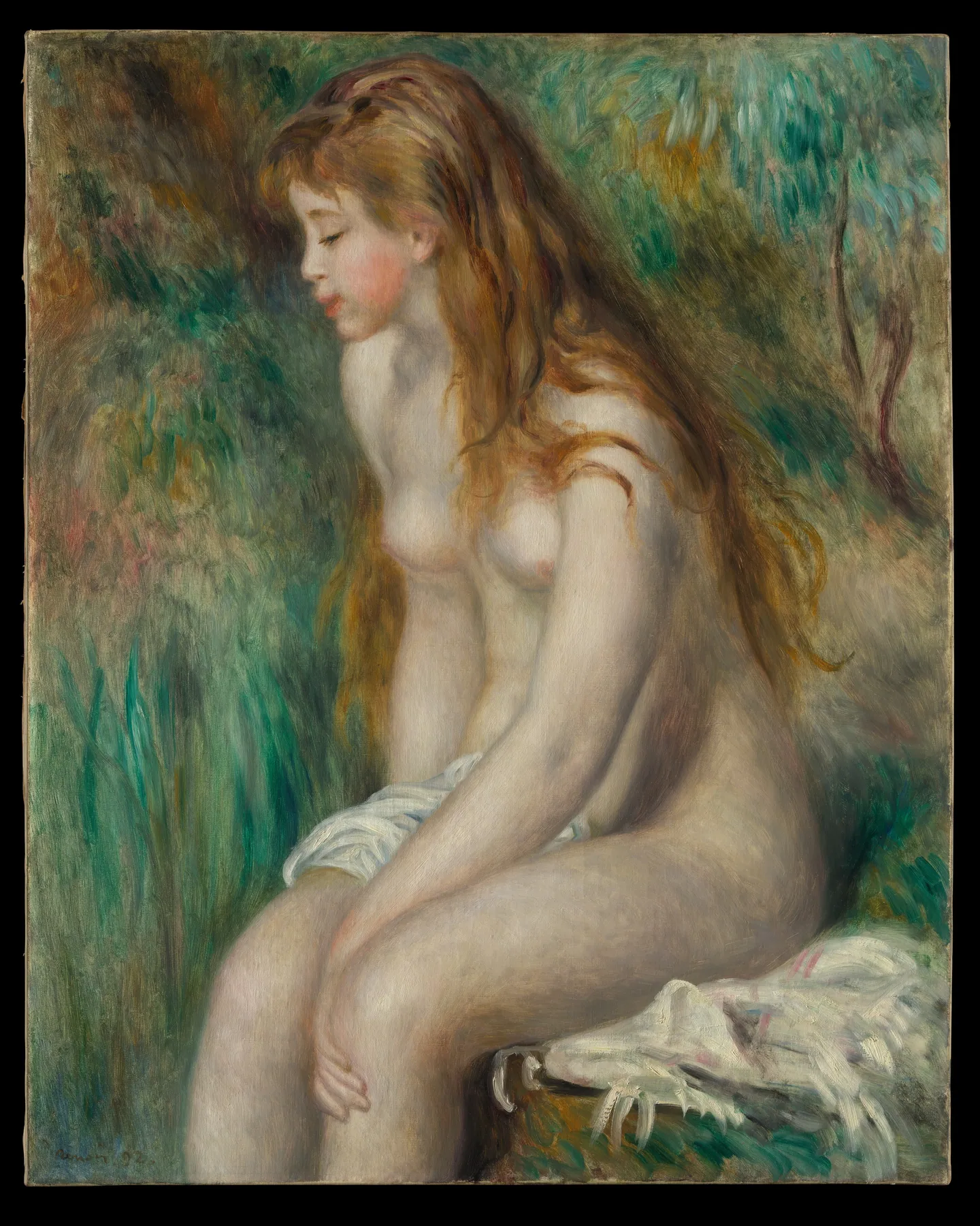 Joven bañándose, de Pierre-Auguste Renoir
