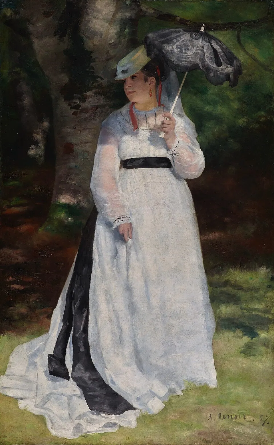 Mujer con sombrilla, de Pierre-Auguste Renoir