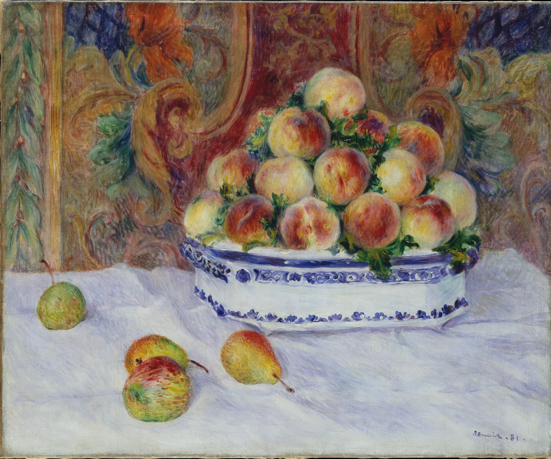 Naturaleza muerta con melocotones, de Pierre-Auguste Renoir