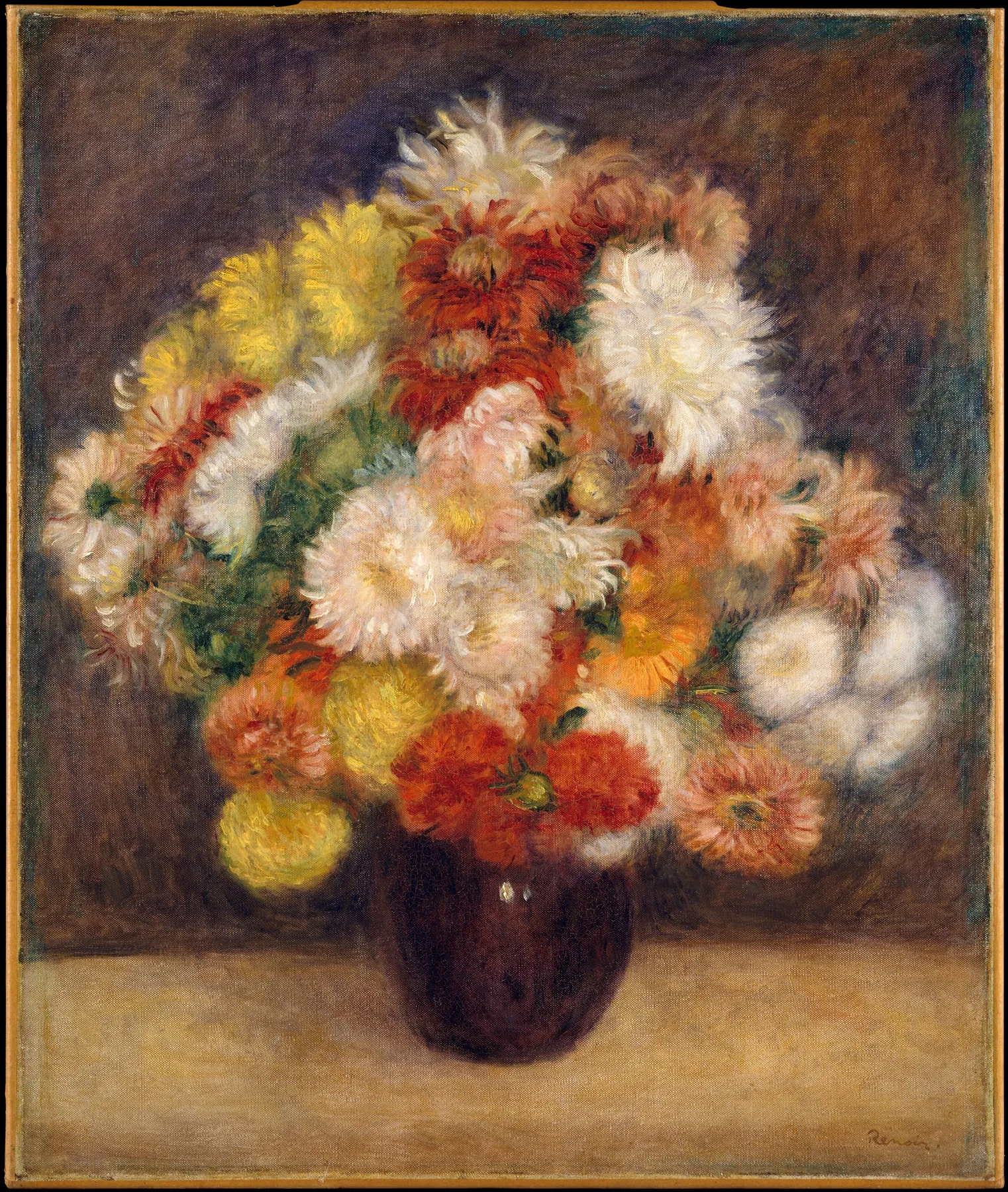 Ramo de crisantemos, de Pierre-Auguste Renoir