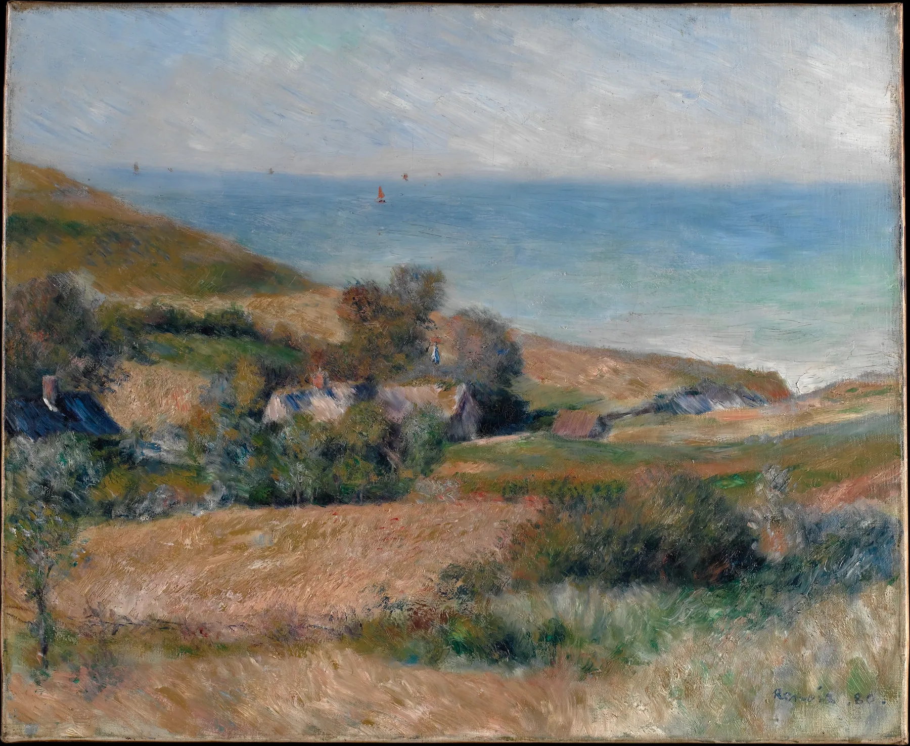Vista de la costa cerca de Wargemont en Normandía II, de Pierre-Auguste Renoir
