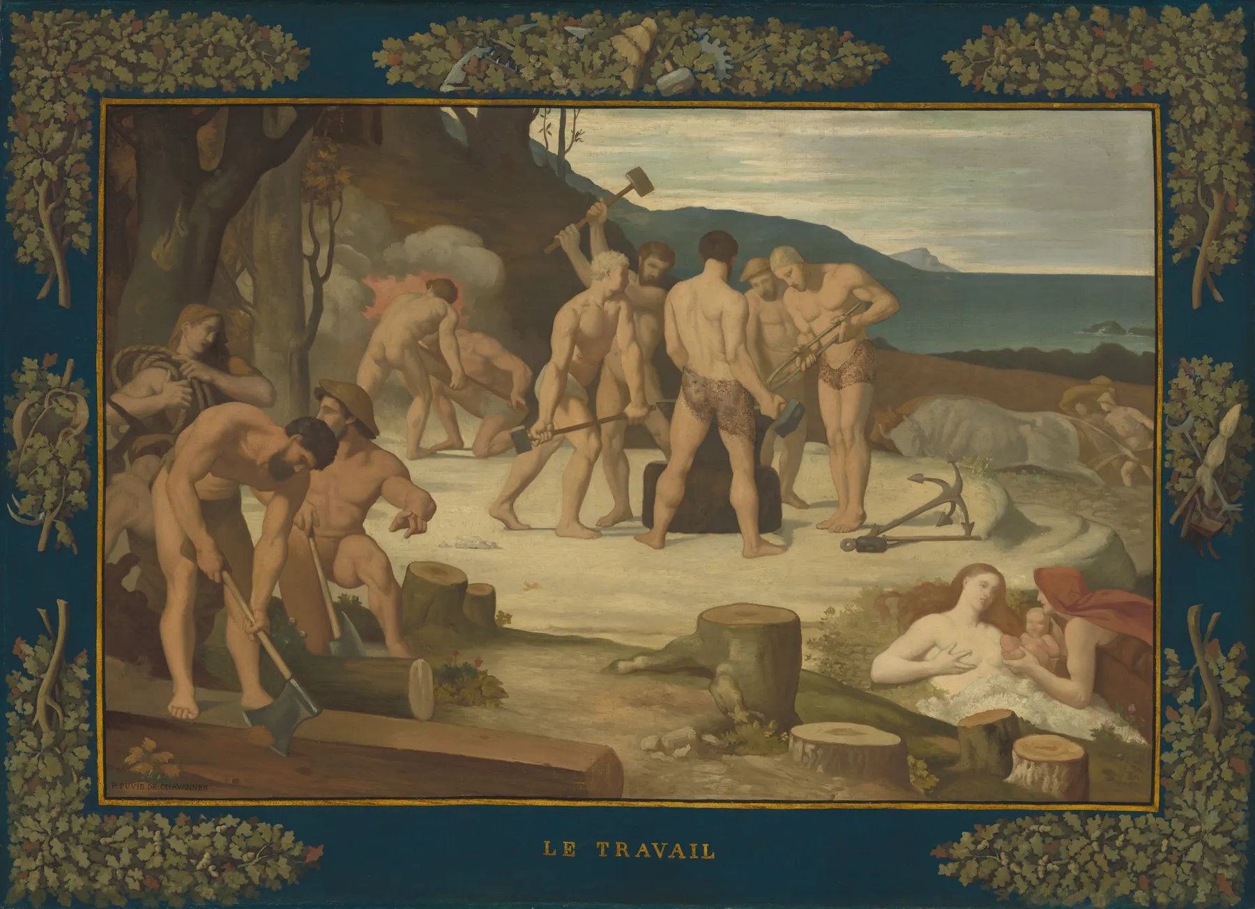 El trabajo, de Pierre Puvis de Chavannes