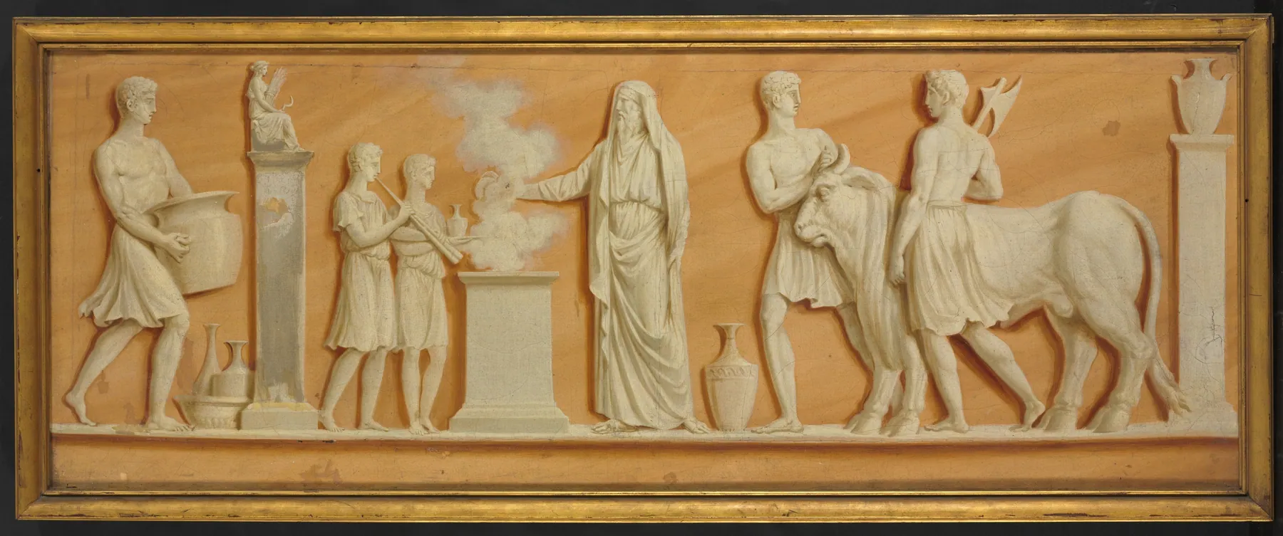 Pintura de sobrepuerta y puertas de dos hojas, de Pierre Rousseau