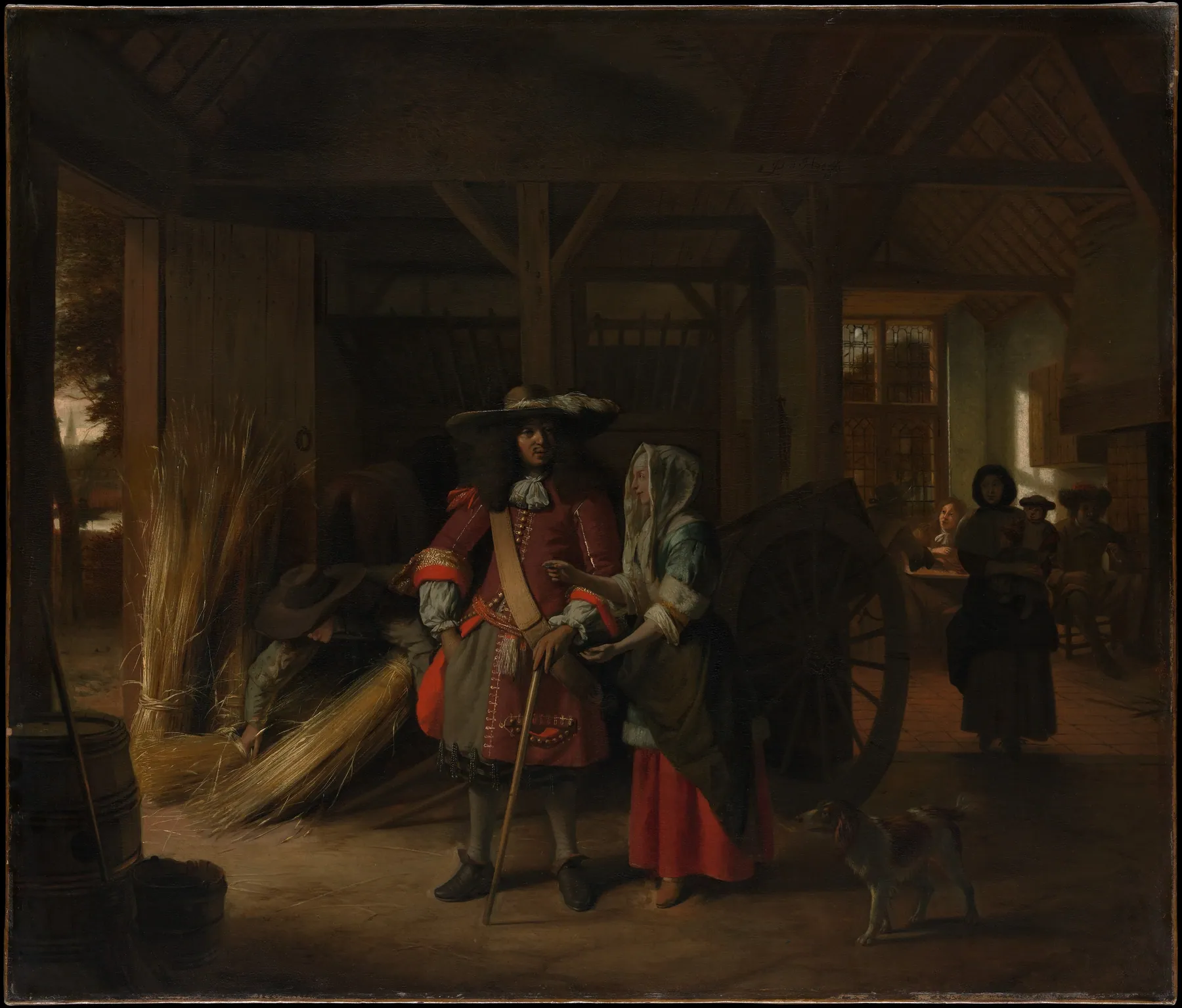 Pagando a la posadera, de Pieter de Hooch