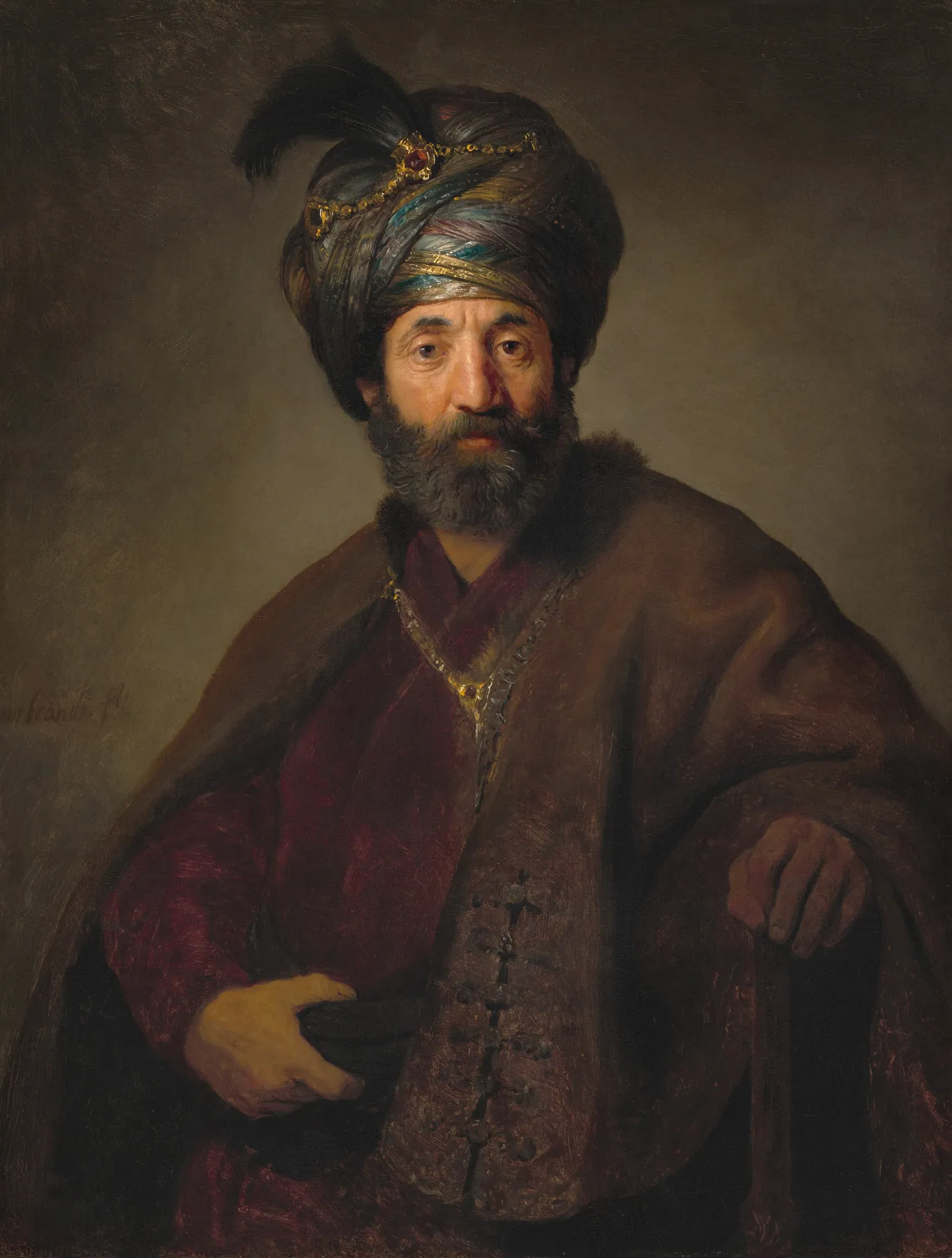 Hombre con traje oriental, de Rembrandt van Rijn