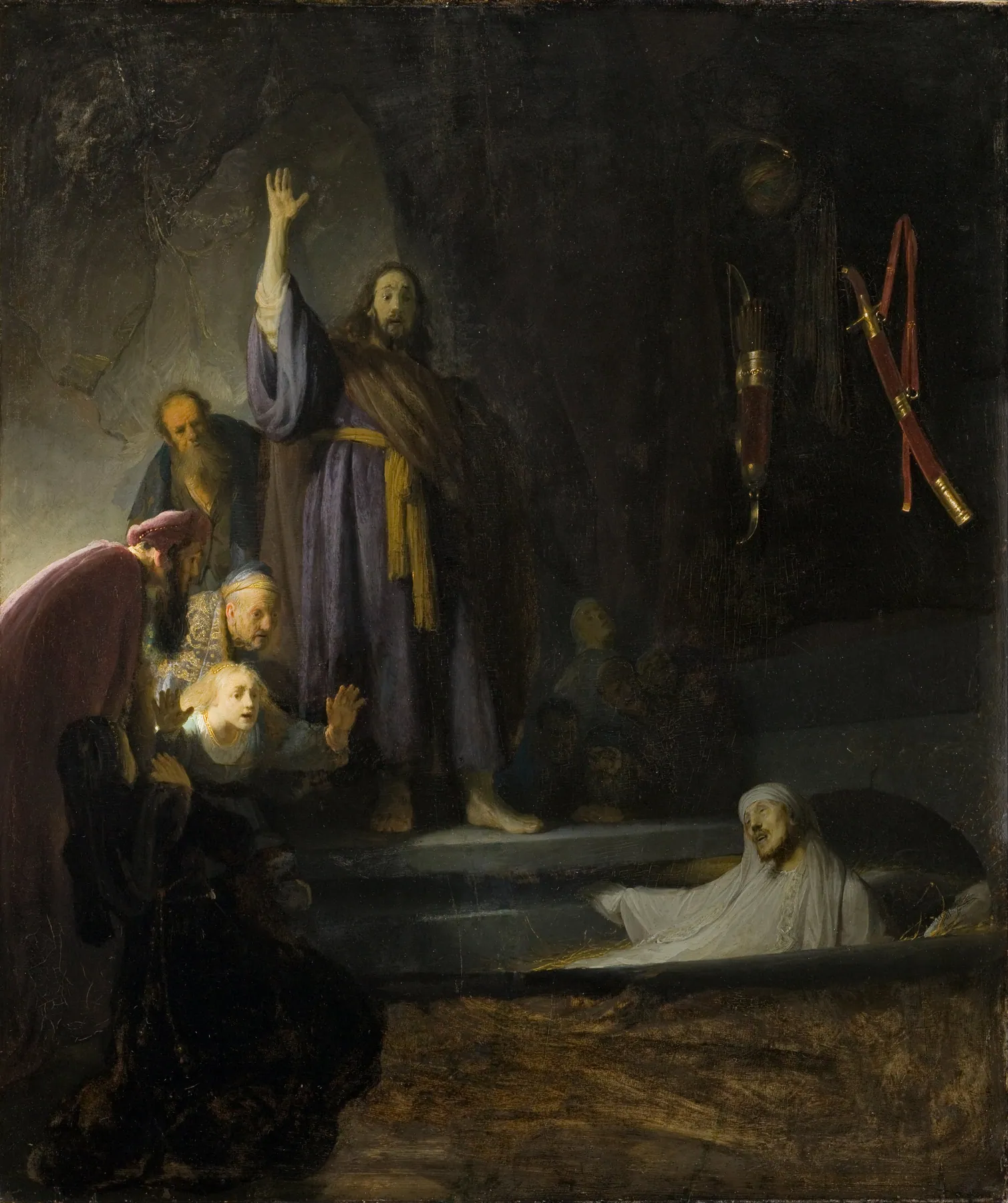 La resurrección de Lázaro, de Rembrandt van Rijn