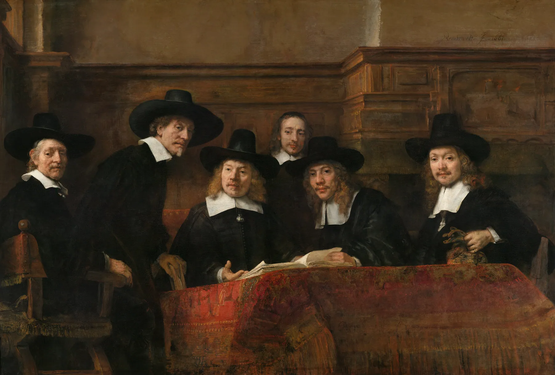 Los síndicos de los guarnicioneros, de Rembrandt van Rijn