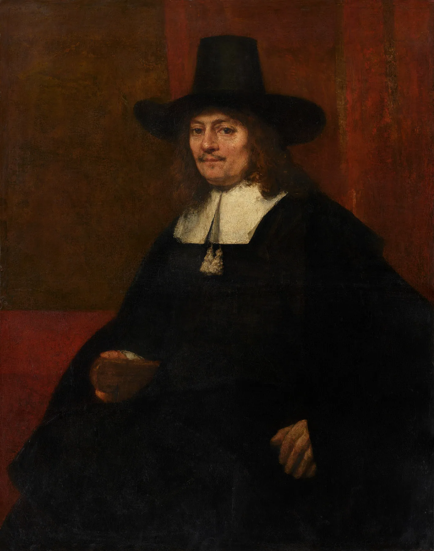 Retrato de un hombre con sombrero alto, de Rembrandt van Rijn