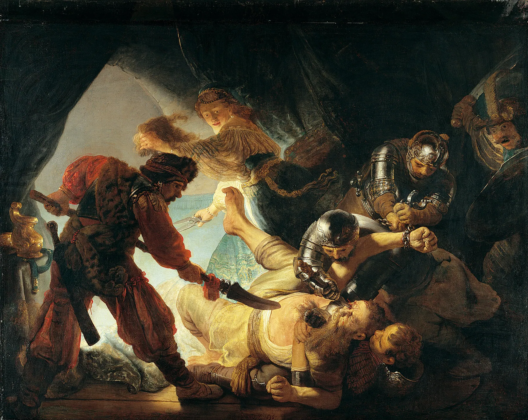 Sansom cegado por los filisteos, de Rembrandt van Rijn