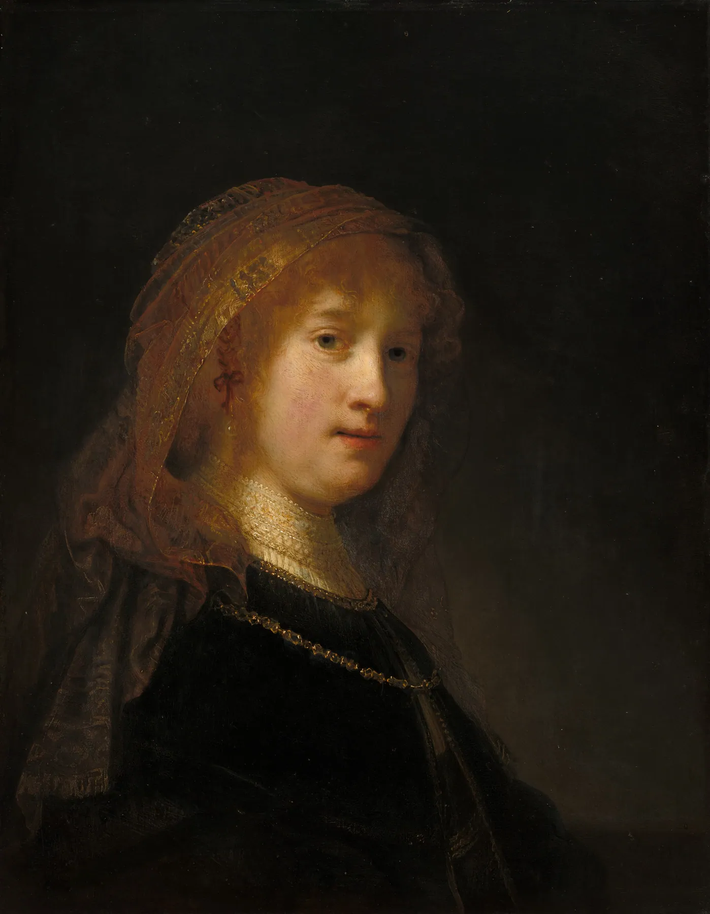 Saskia van Uylenburgh, esposa del artista, de Rembrandt van Rijn
