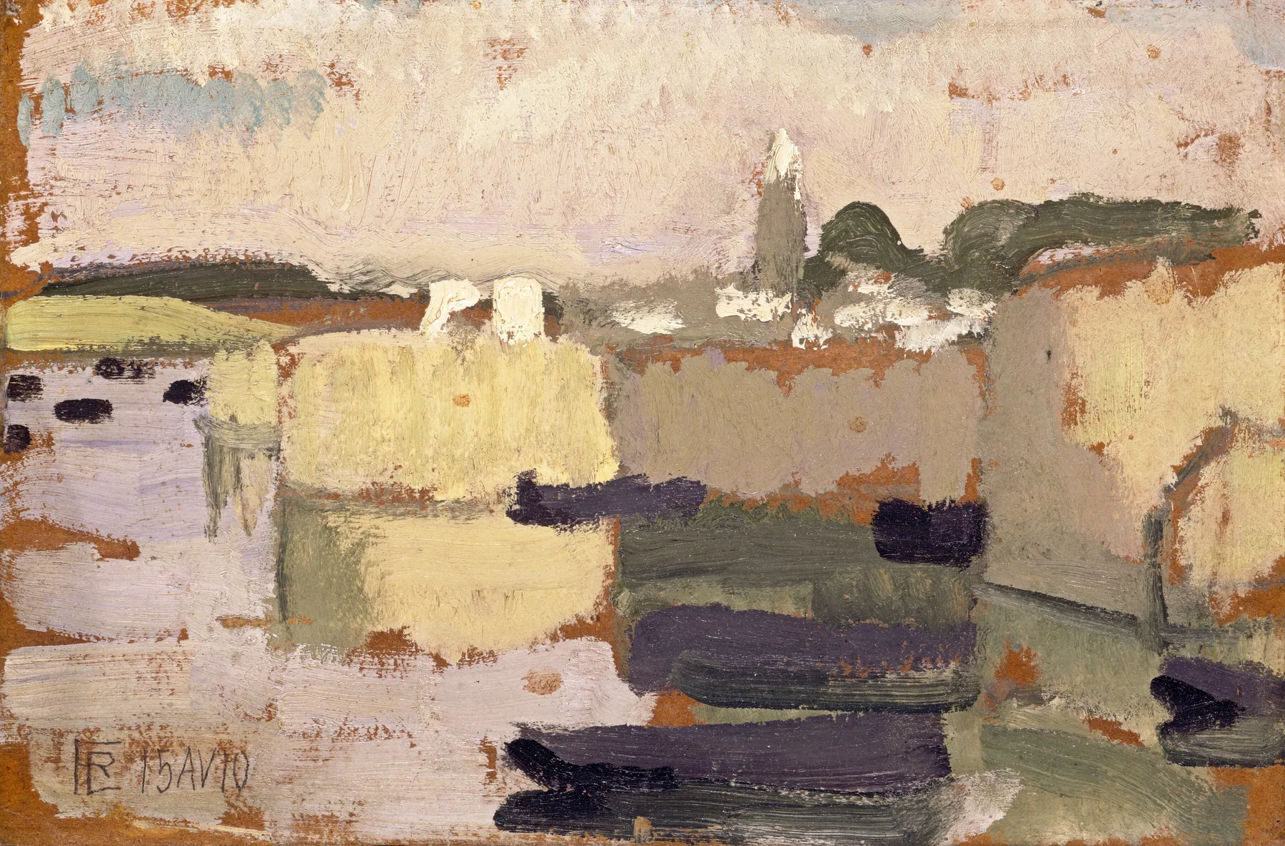 Pueblo a la orilla del agua, de Roger de La Fresnaye