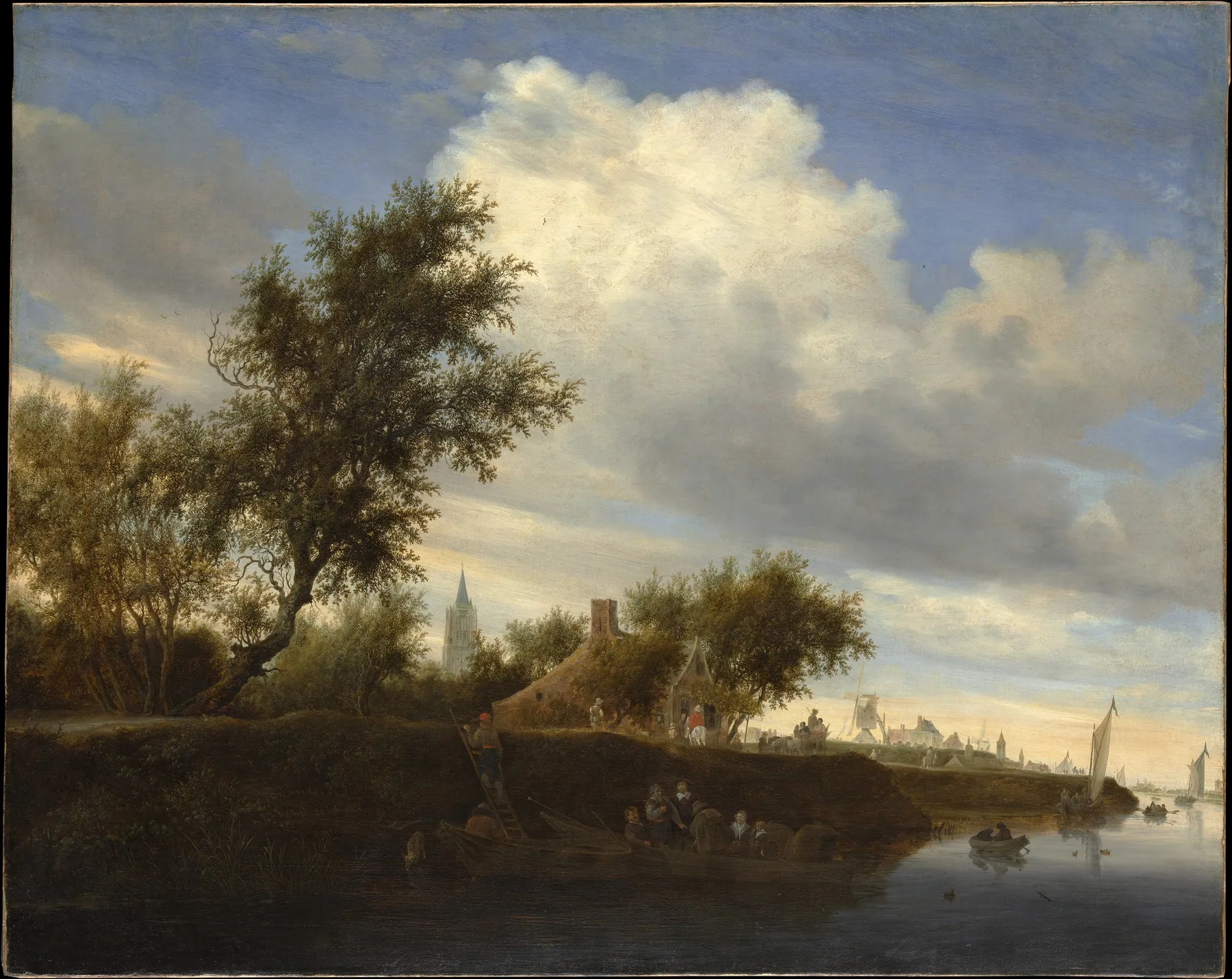 Transbordador cerca de Gorinchem, de Salomon van Ruysdael