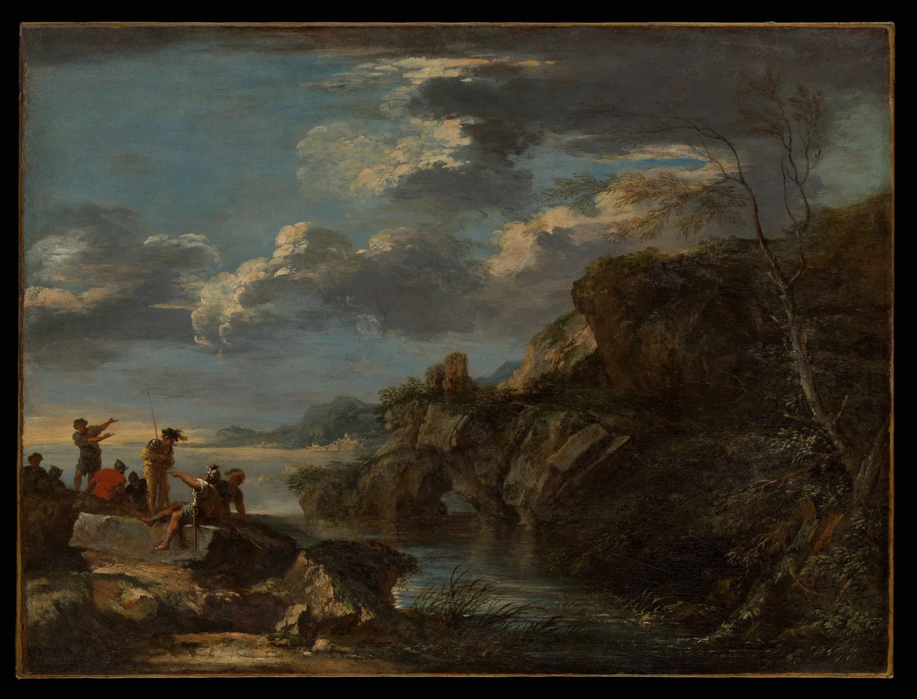 Bandidos en una costa rocosa, de Salvator Rosa