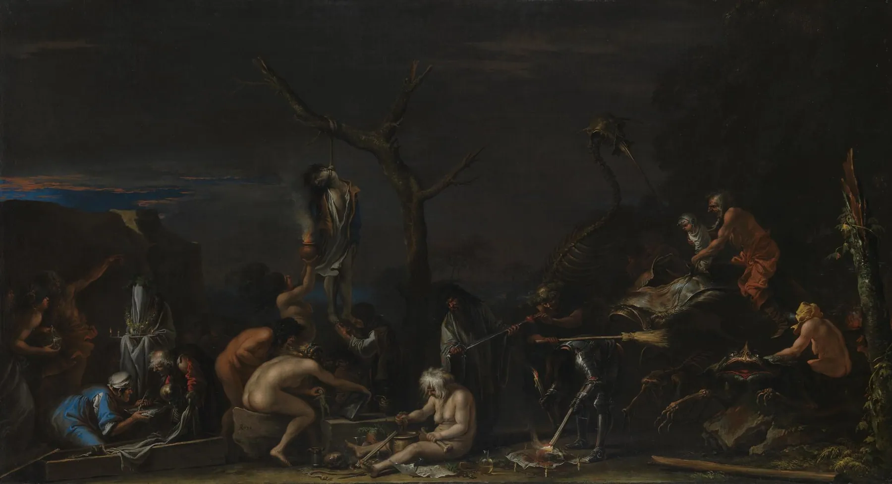 Brujas en sus encantamientos, de Salvator Rosa