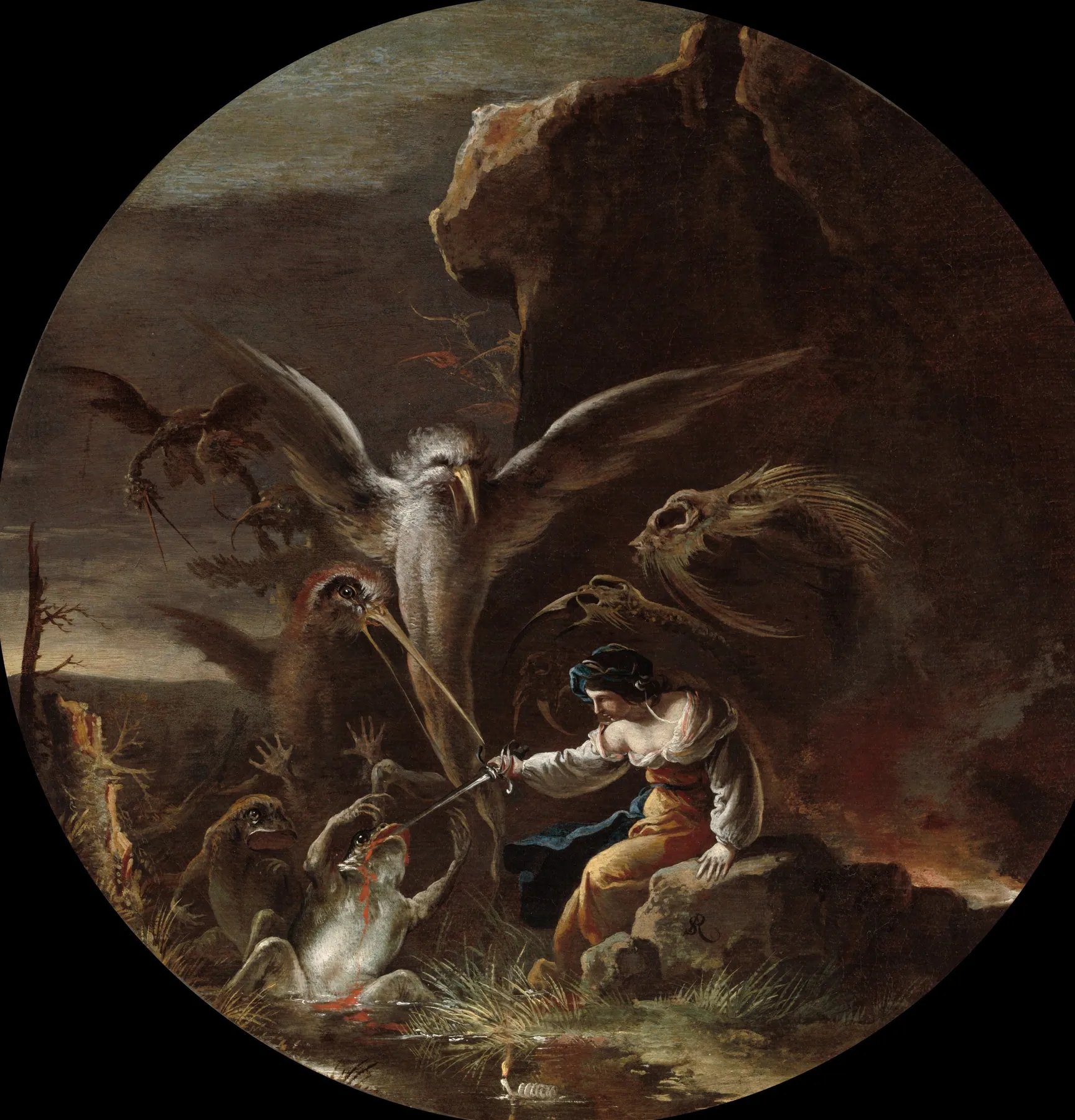Escenas de brujería, Mañana, de Salvator Rosa