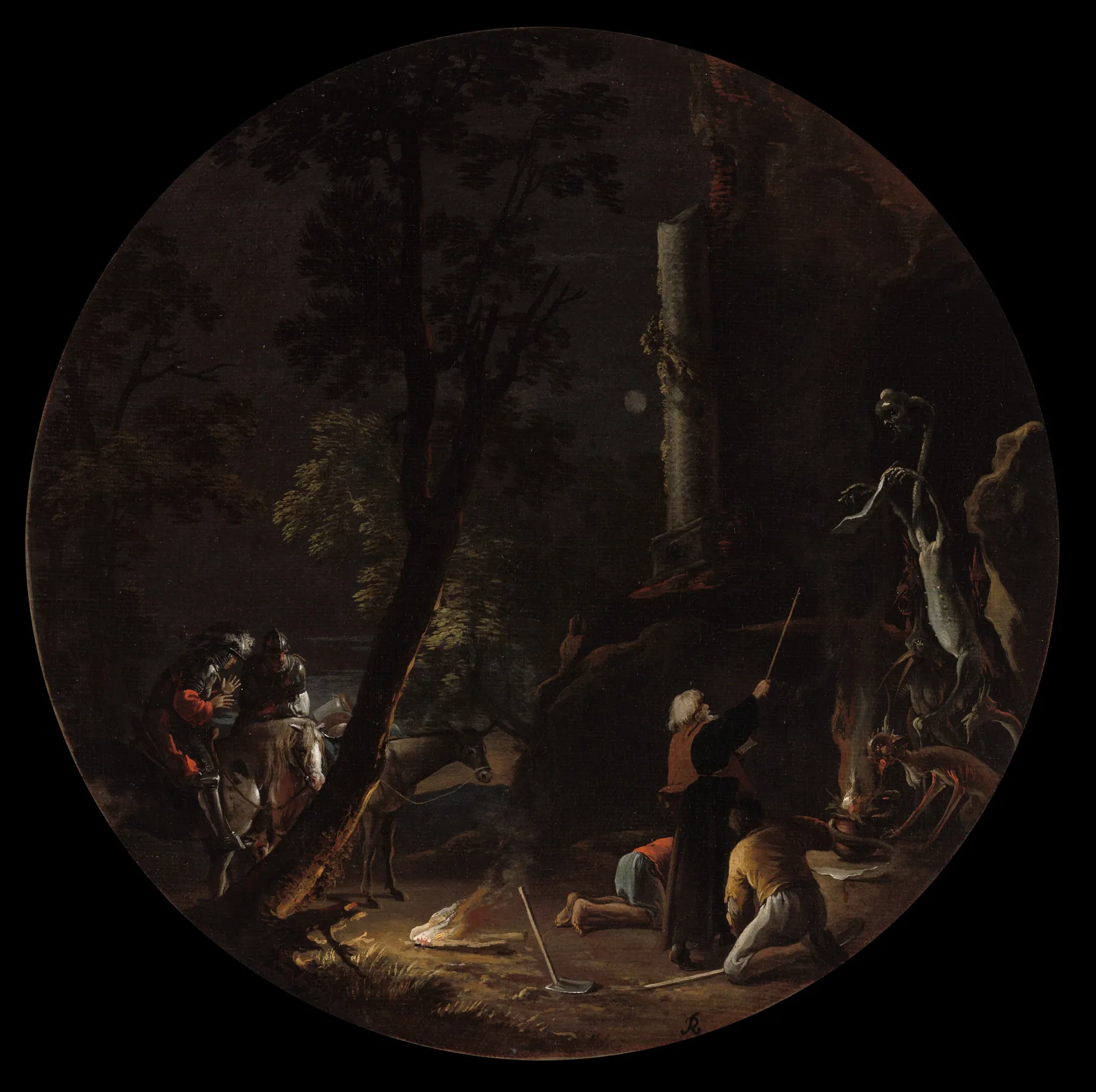 Escenas de brujería, Noche, de Salvator Rosa