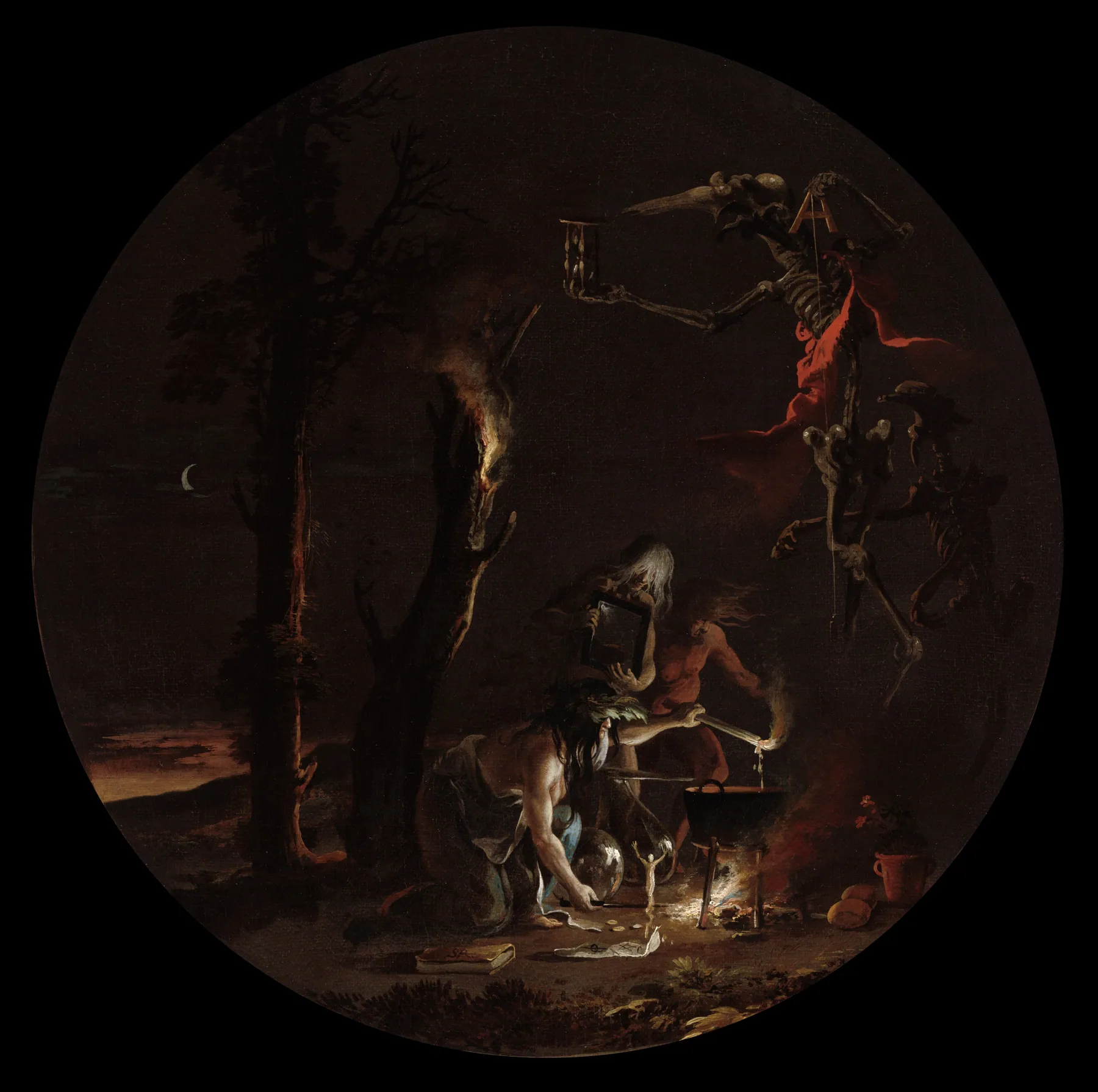 Escenas de brujería, Tarde, de Salvator Rosa