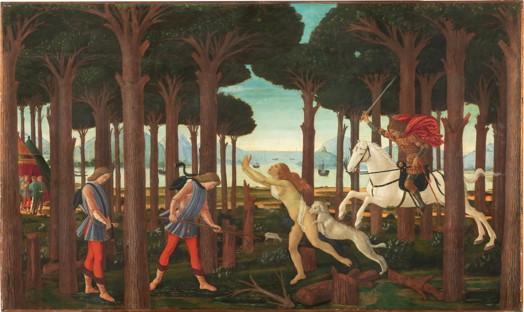 Historia de Nastagio degli Onesti IV, de Sandro Botticelli