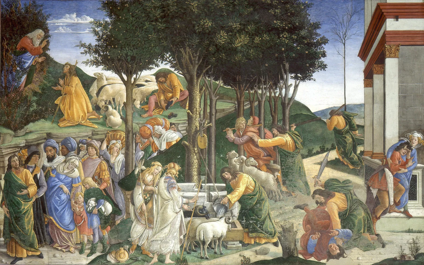 Pruebas de Moisés, de Sandro Botticelli