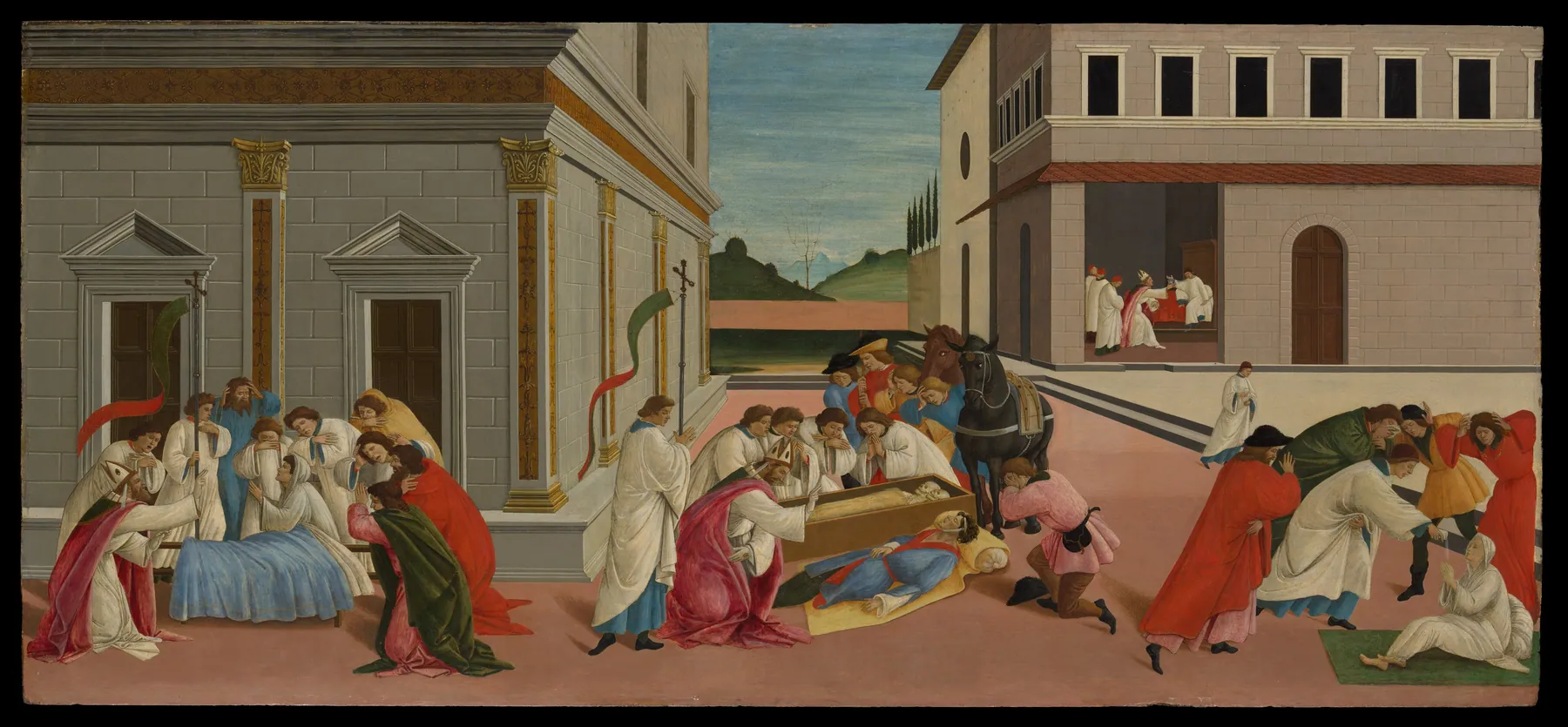 Tres milagros de San Zenobio, de Sandro Botticelli
