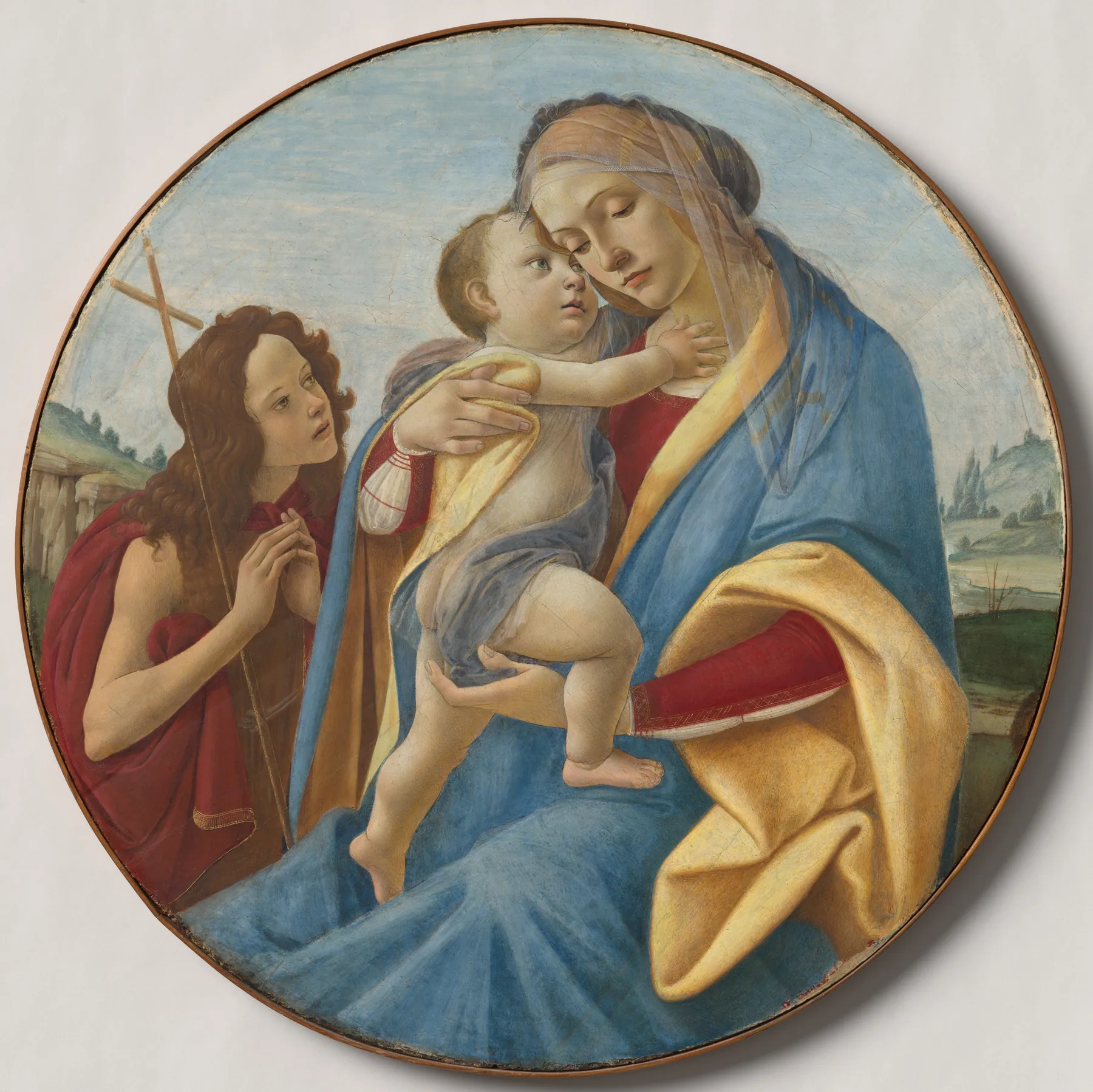 Virgen con el Niño y el joven San Juan Bautista, de Sandro Botticelli