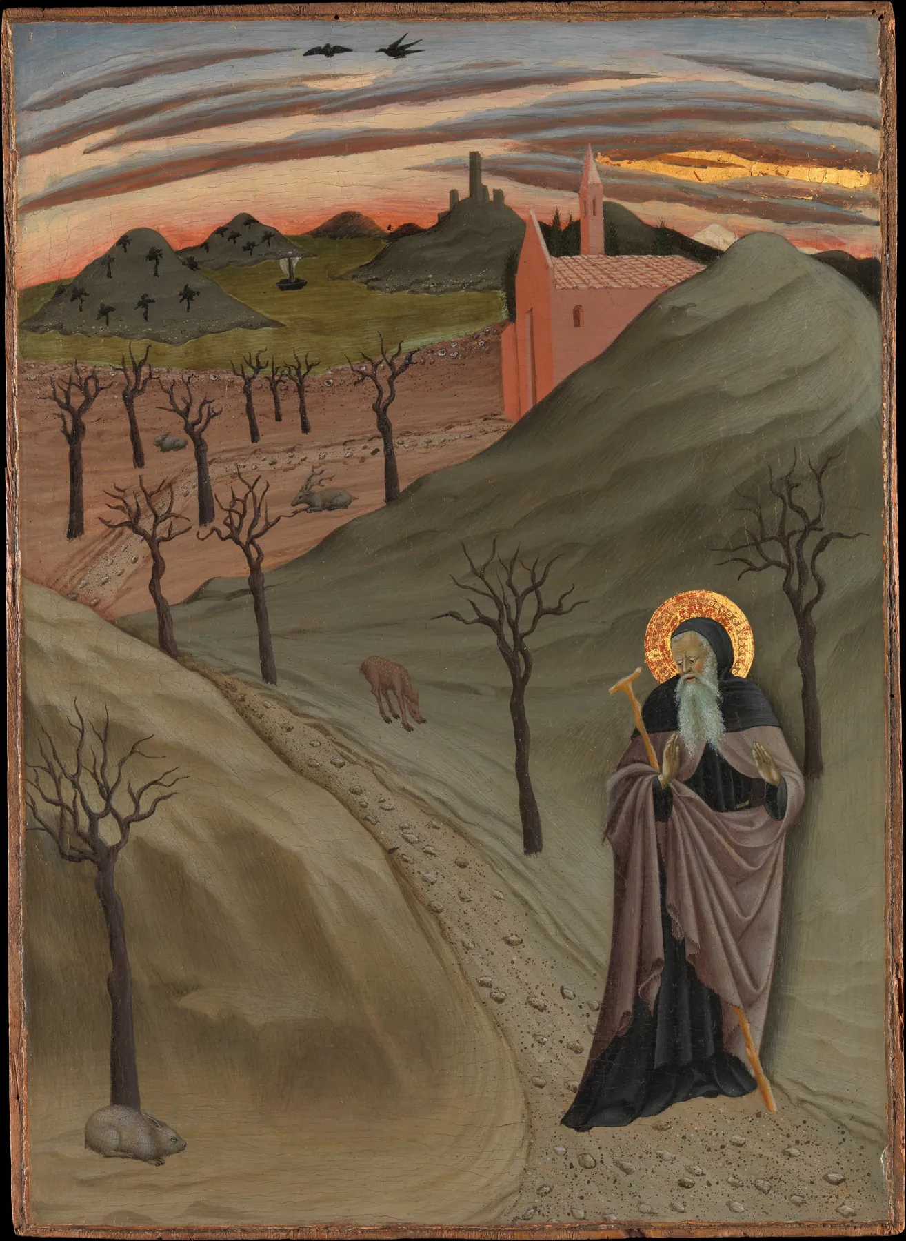 San Antonio Abad en el desierto, de Sano di Pietro