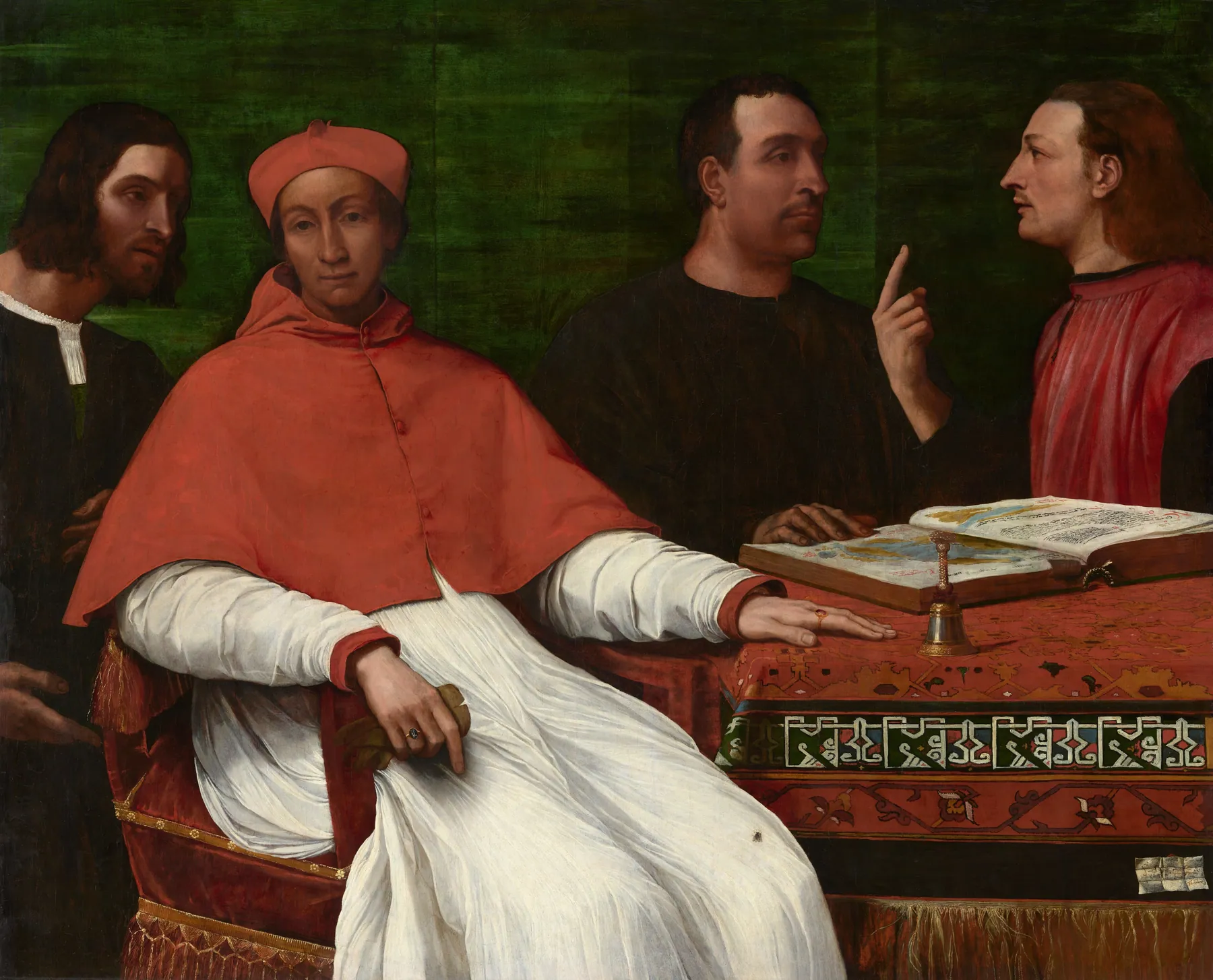 El cardenal Bandinello Sauli, su secretario y dos geógrafos, de Sebastiano del Piombo