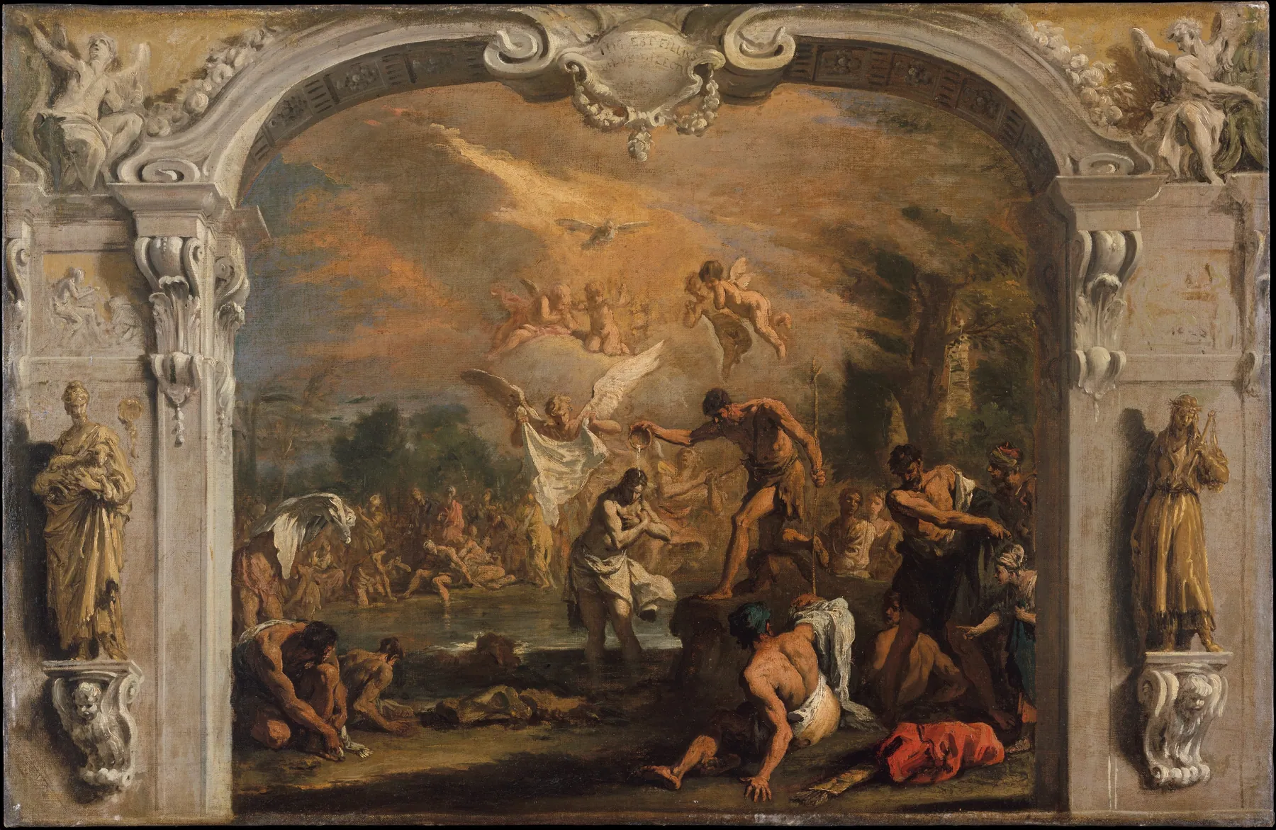 El bautismo de Cristo, de Sebastiano Ricci