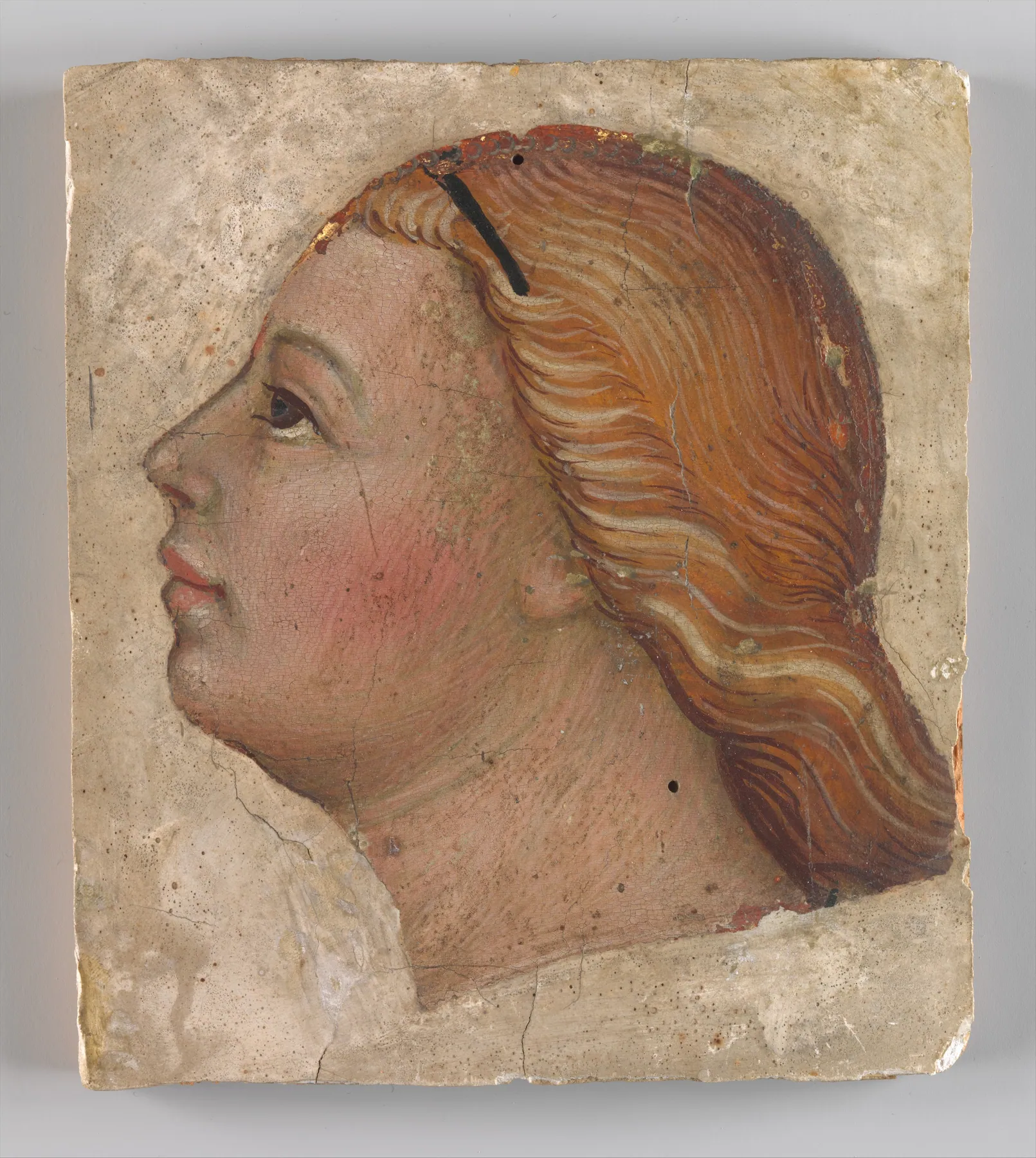 Cabeza de ángel de perfil izquierdo, de Taddeo di Bartolo