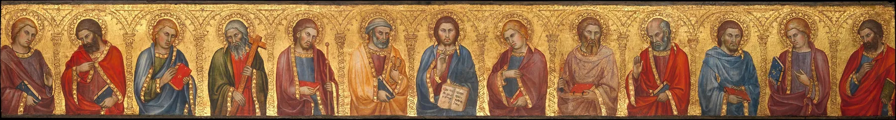 Cristo y los doce apóstoles, de Taddeo di Bartolo