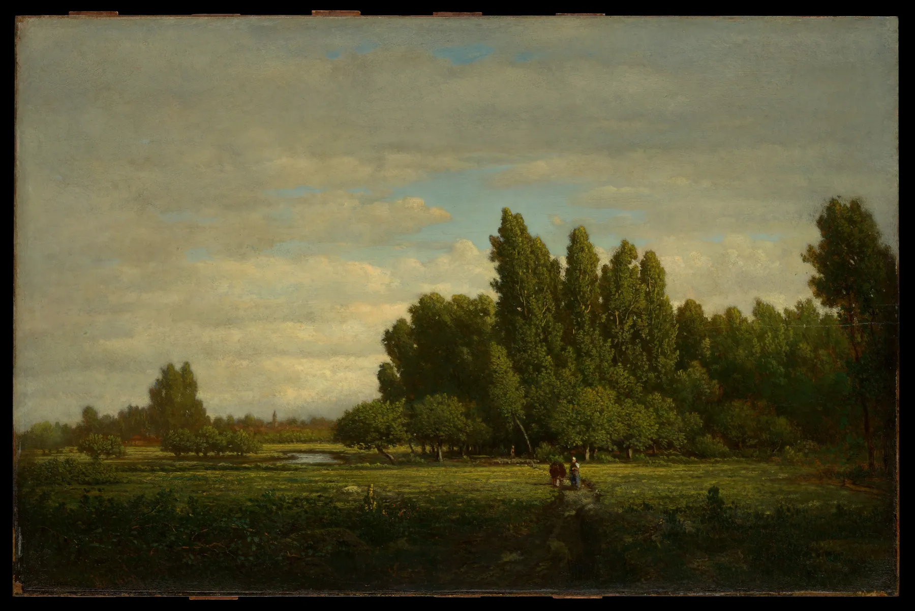 Un prado bordeado de árboles, de Théodore Rousseau