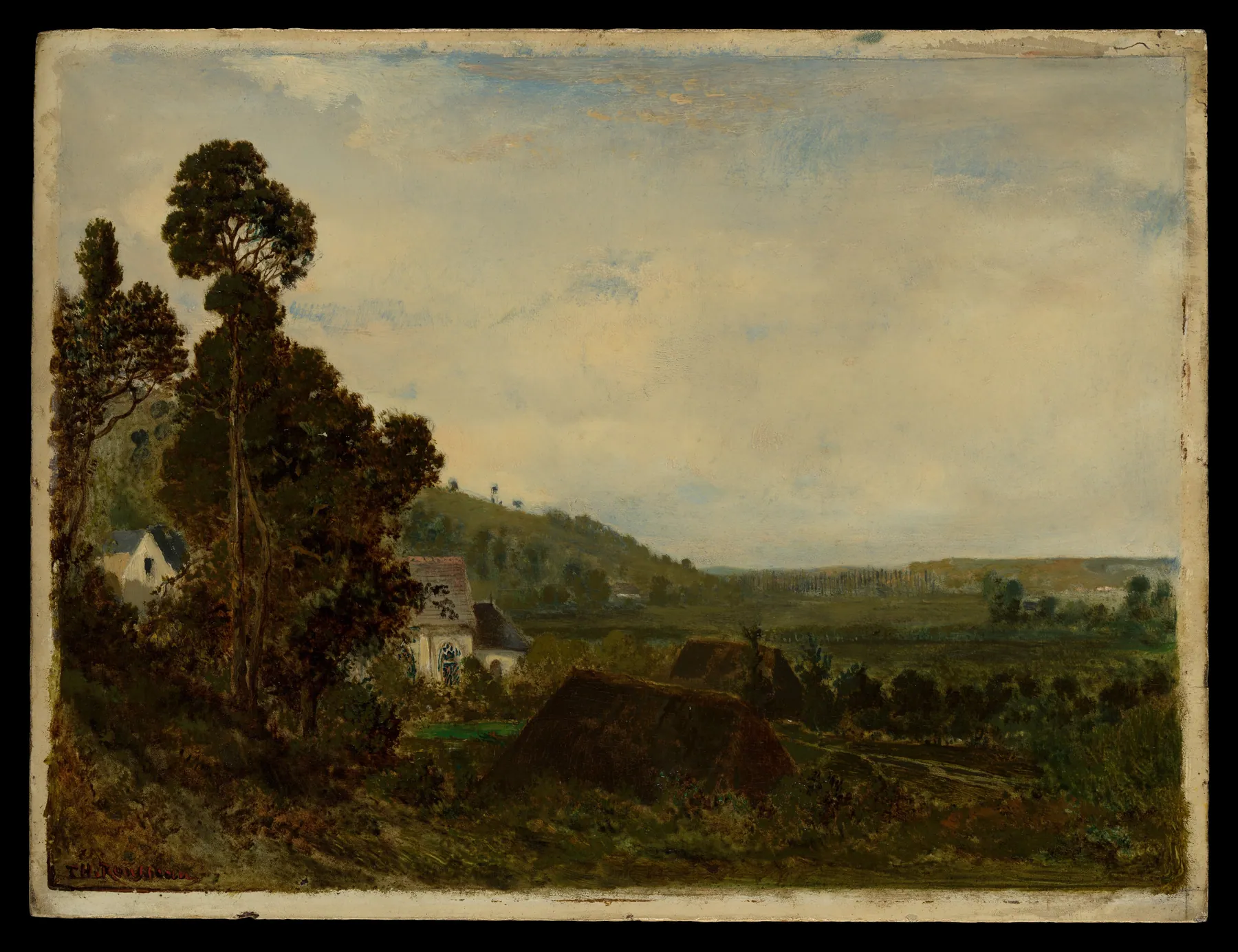 Una vieja capilla en un valle, de Théodore Rousseau