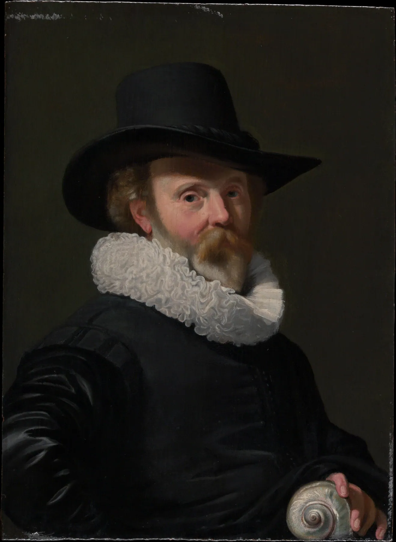 Retrato de un hombre con una concha, de Thomas de Keyser
