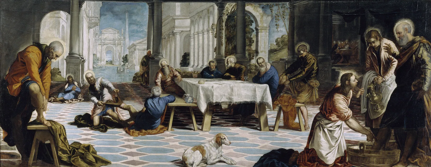 Cristo lavando los pies de sus discípulos, de Tintoretto