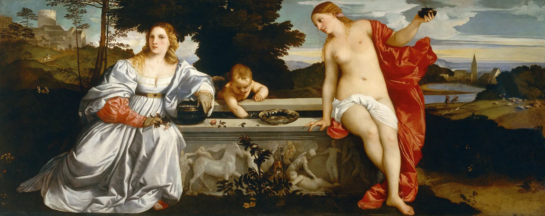 Amor sacro y amor profano, de Tiziano Vecellio
