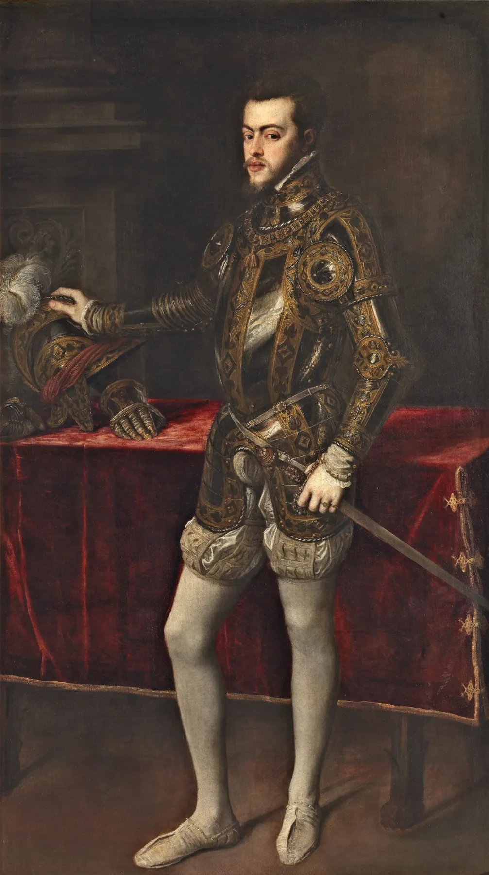Felipe II con armadura, de Tiziano Vecellio