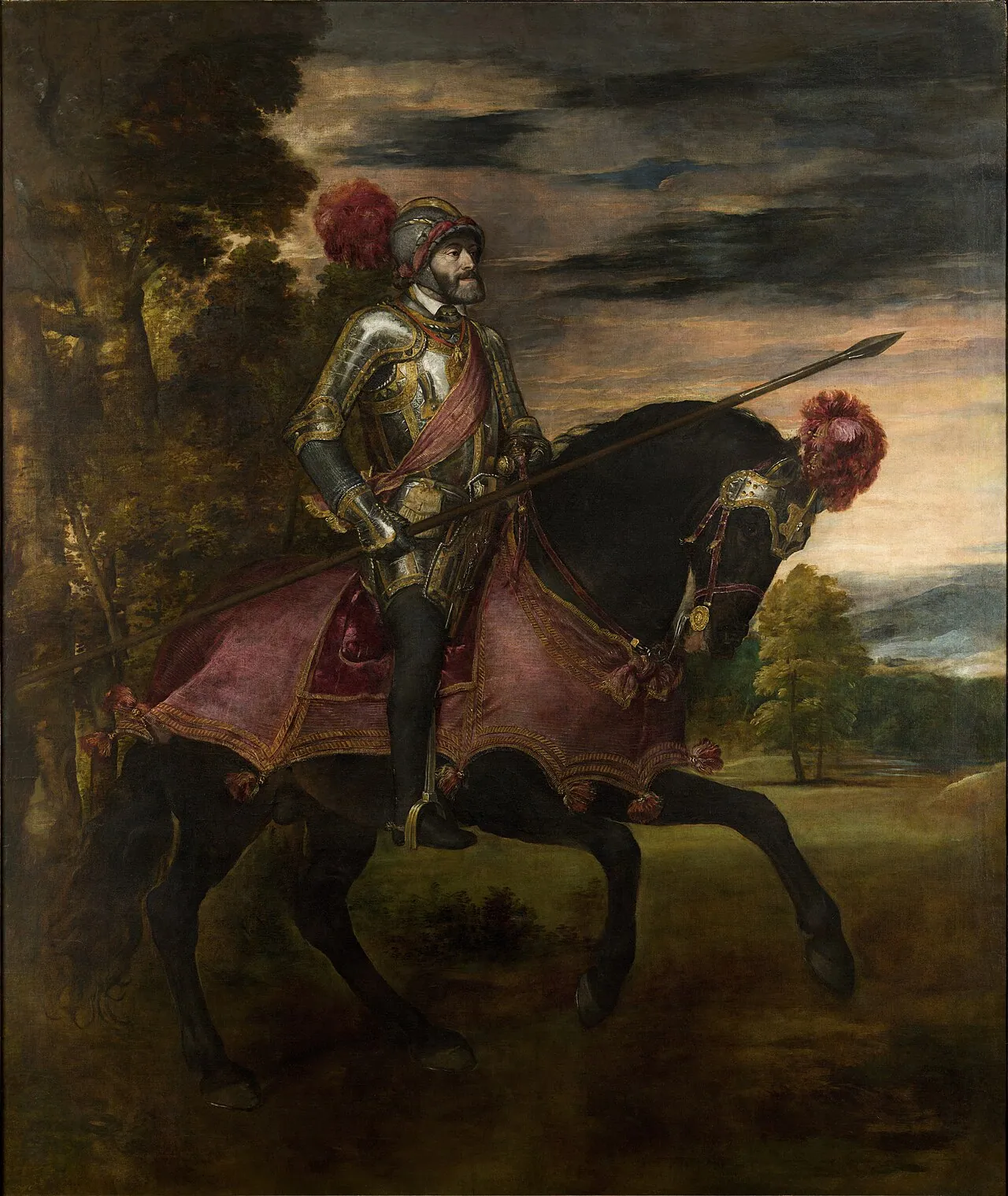 Retrato de Carlos V a caballo, de Tiziano Vecellio