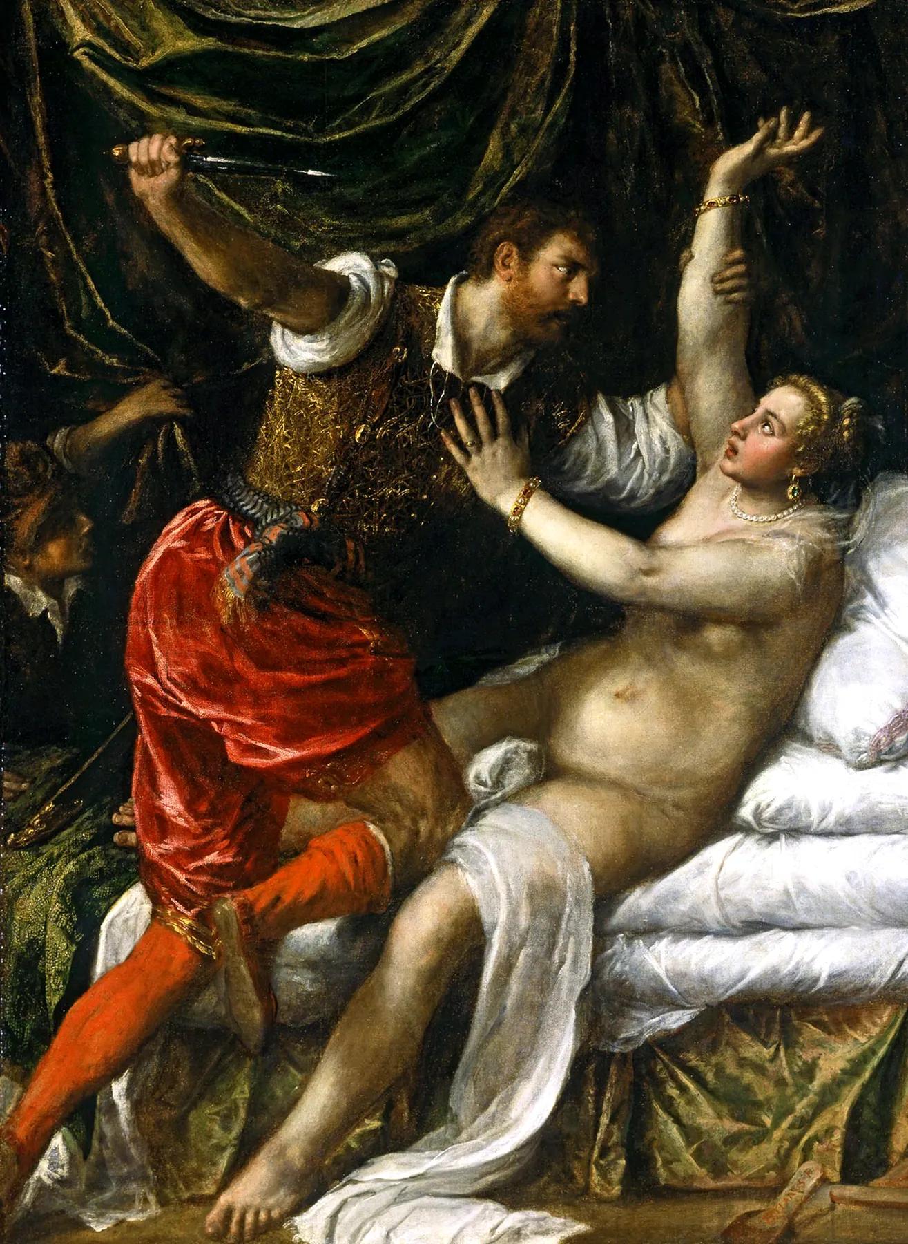 Tarquino y Lucrecia, de Tiziano Vecellio
